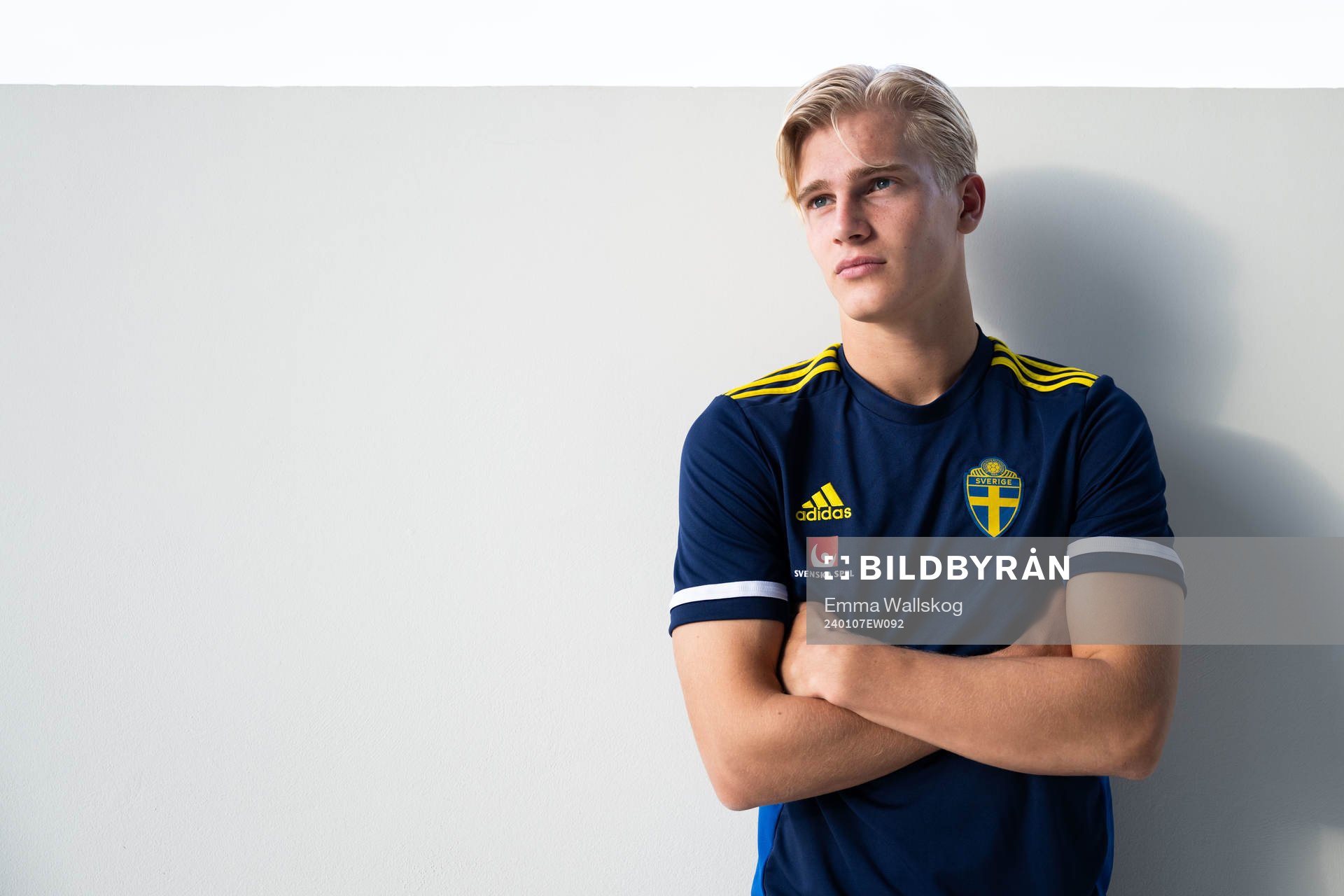 Lucas Bergvall of the Swedish men's football national team