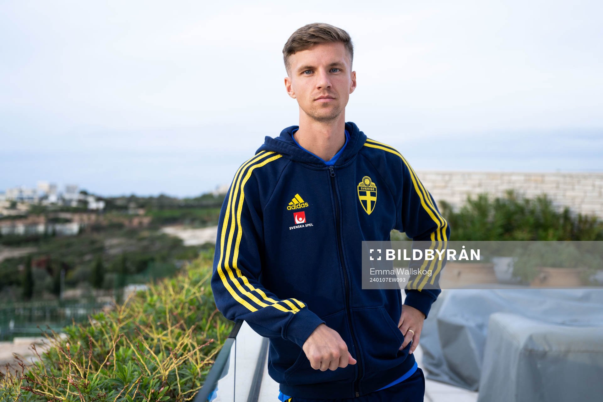 Samuel Leach Holm of the Swedish men's football national