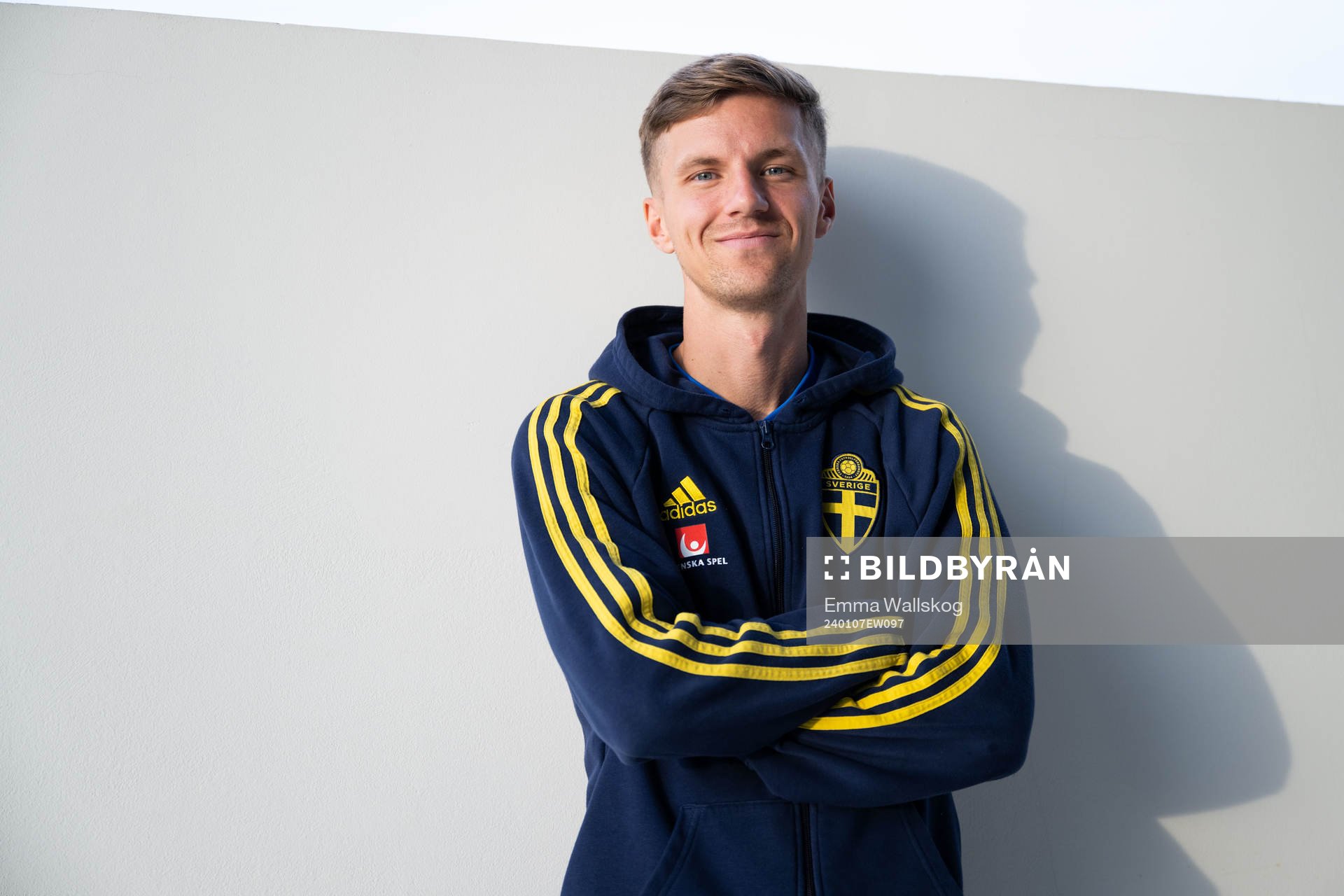 Samuel Leach Holm of the Swedish men's football national