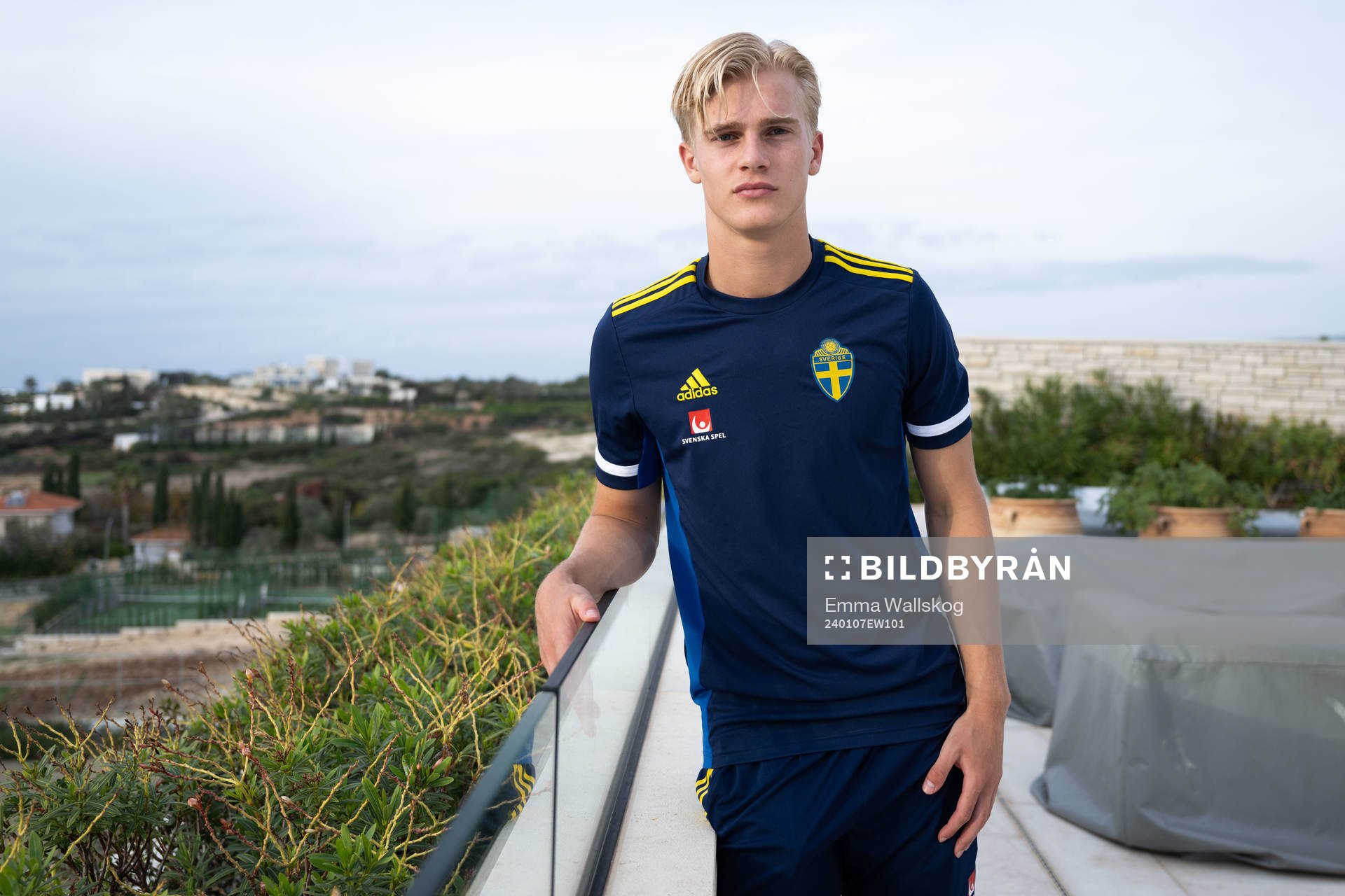 Lucas Bergvall of the Swedish men's football national team