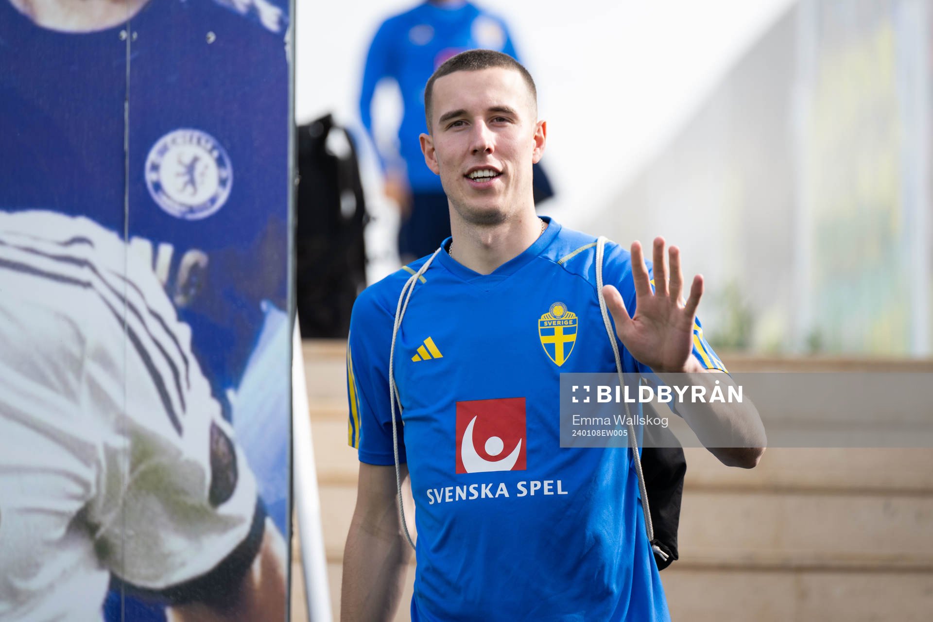 Goalkeeper Samuel Brolin of the Swedish men's football