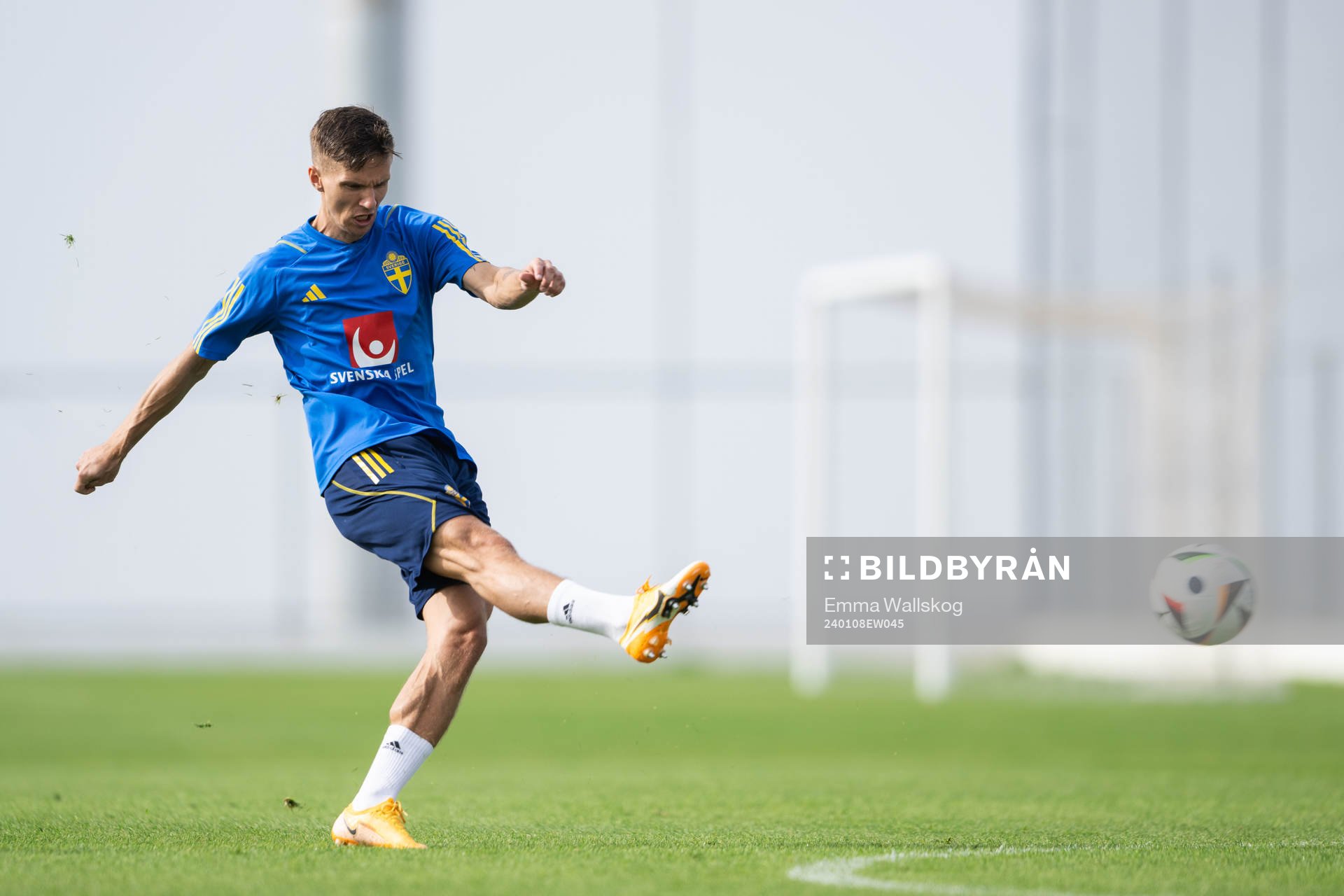Samuel Leach Holm of the Swedish men's football national
