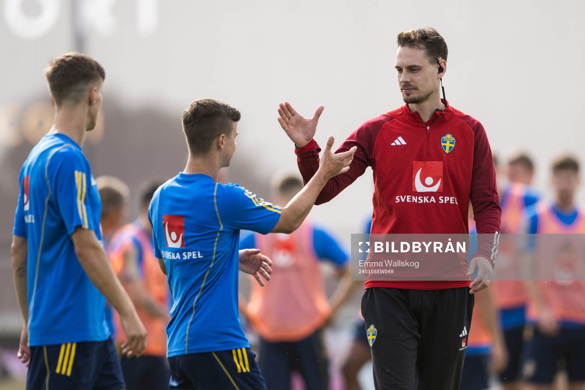 Samuel Dahl and Interim coach Daniel Bäckström of the