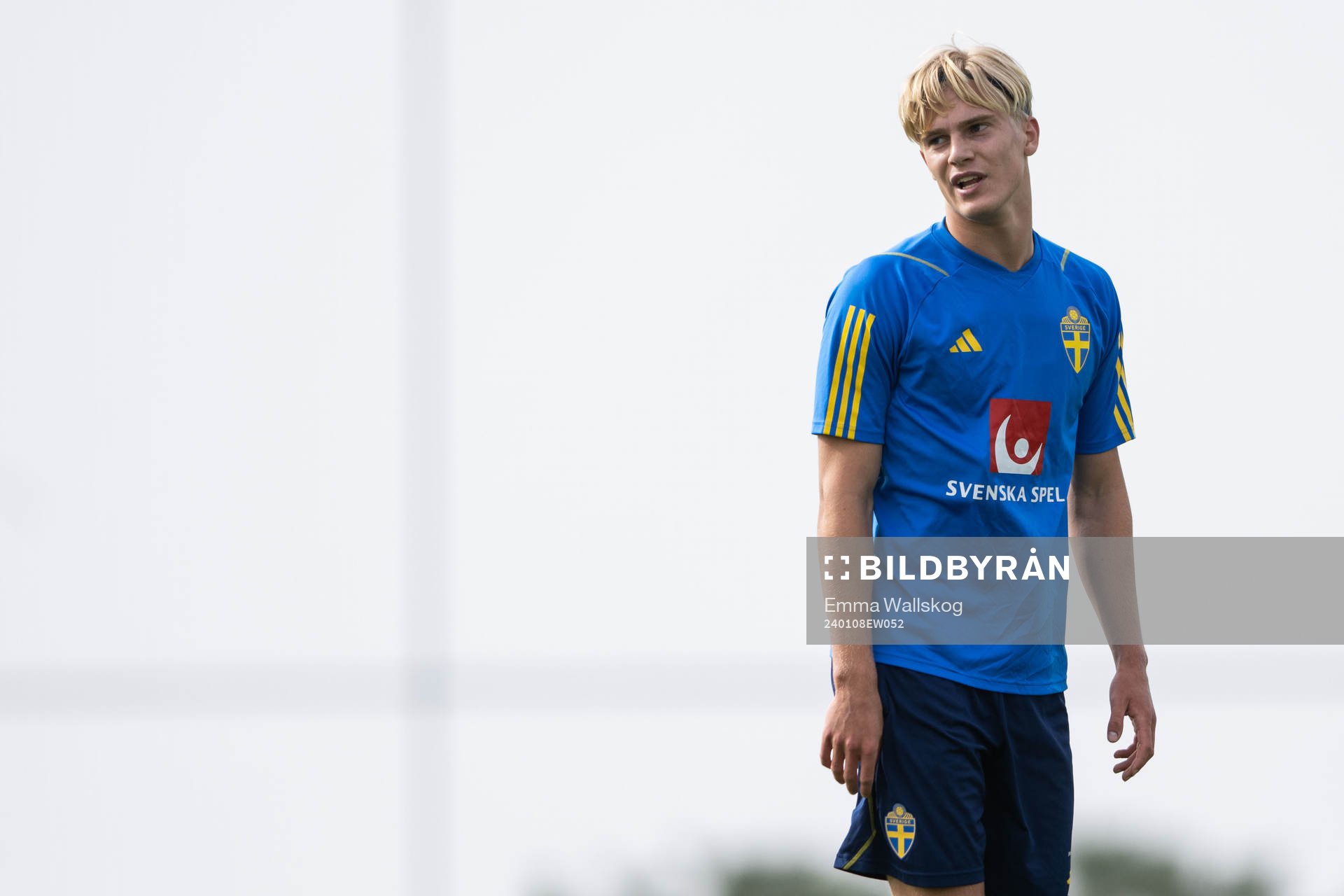 Lucas Bergvall of the Swedish men's football national team
