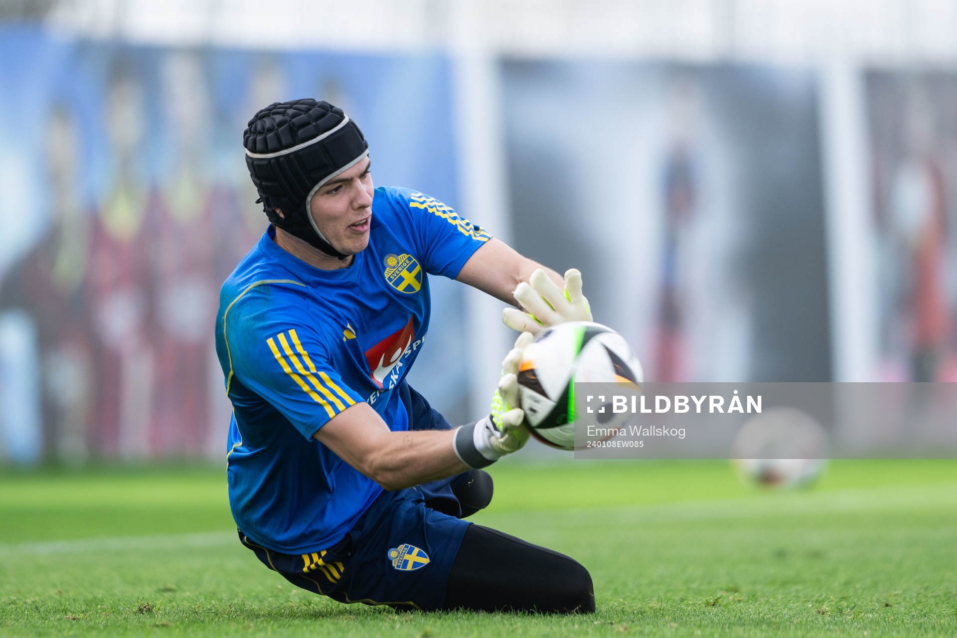 Goalkeeper Jacob Widell Zetterström of the Swedish men's