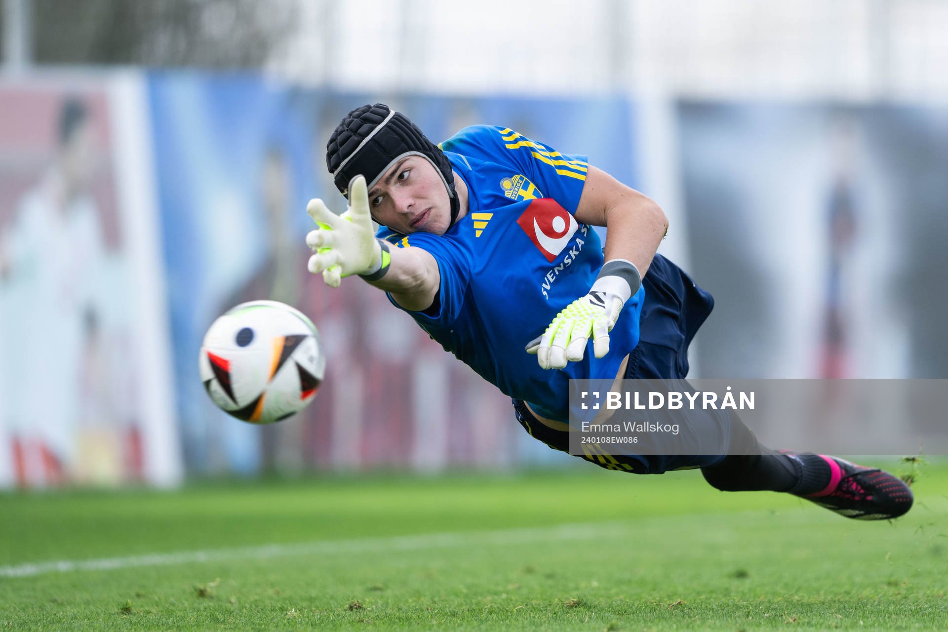 Goalkeeper Jacob Widell Zetterström of the Swedish men's