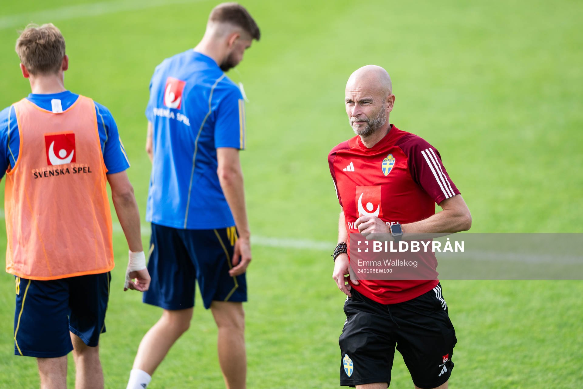 Kit manager Björn Eriksson of the Swedish men's football