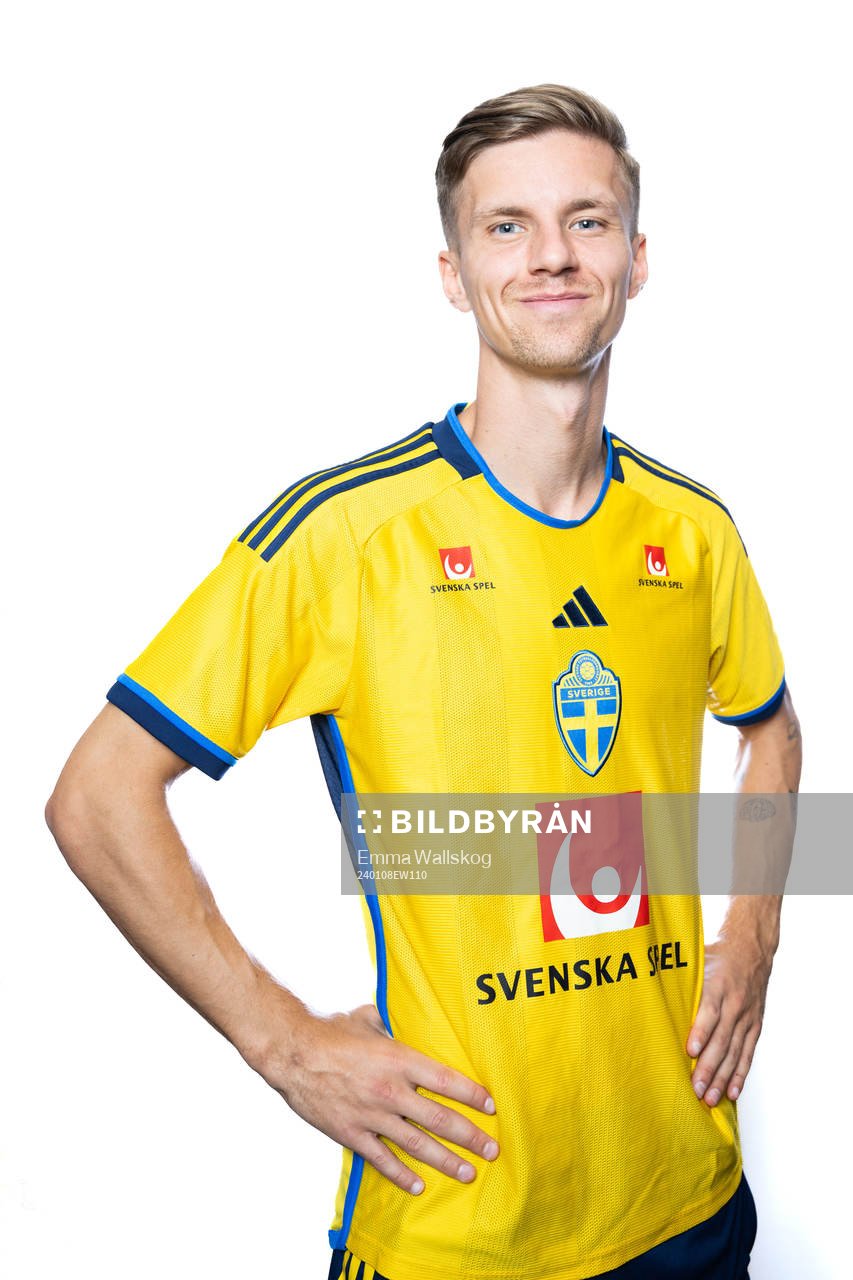 Samuel Leach Holm of the Swedish men's football national