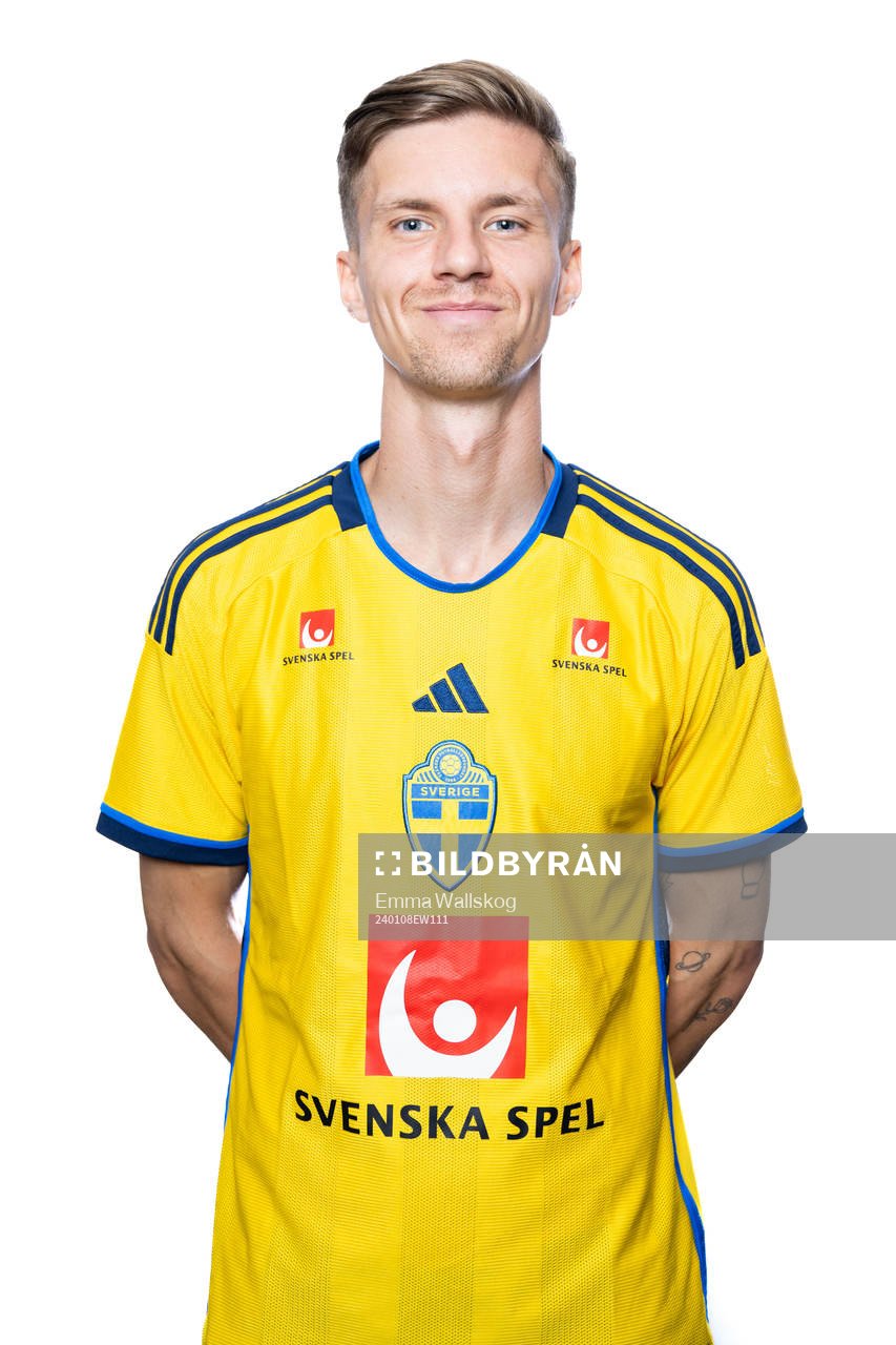 Samuel Leach Holm of the Swedish men's football national