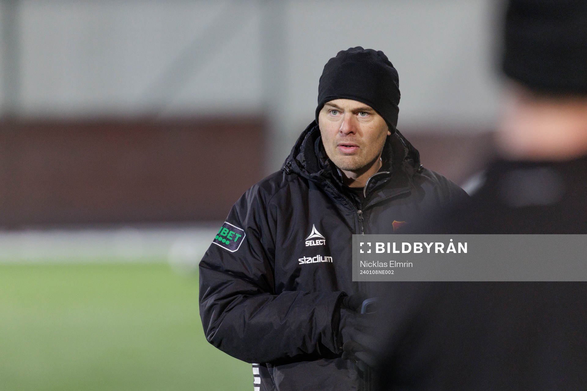 GAIS tränare Fredrik Holmberg under en träning den 8 januari 2024 i Göteborg. 