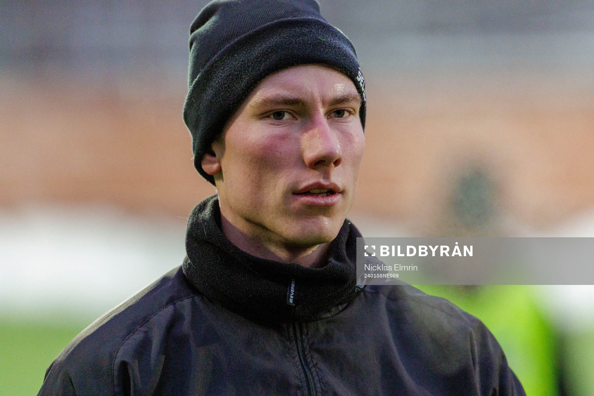 GAIS Robin Frej under en träning den 8 januari 2024 i Göteborg. 