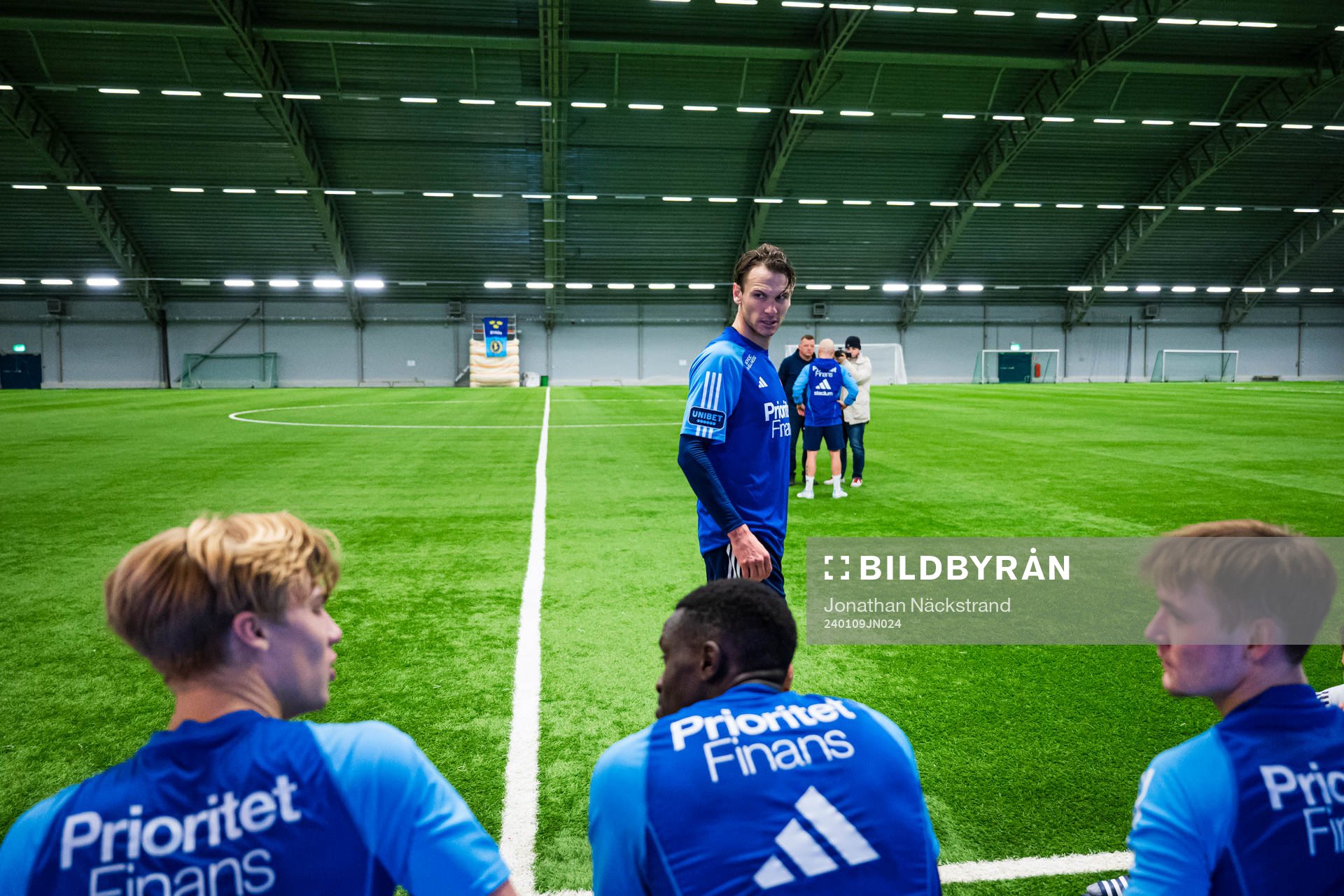 Djurgårdens Albin Ekdal efter en träning med Djurgården den 9 januari 2024 i Stockholm. 