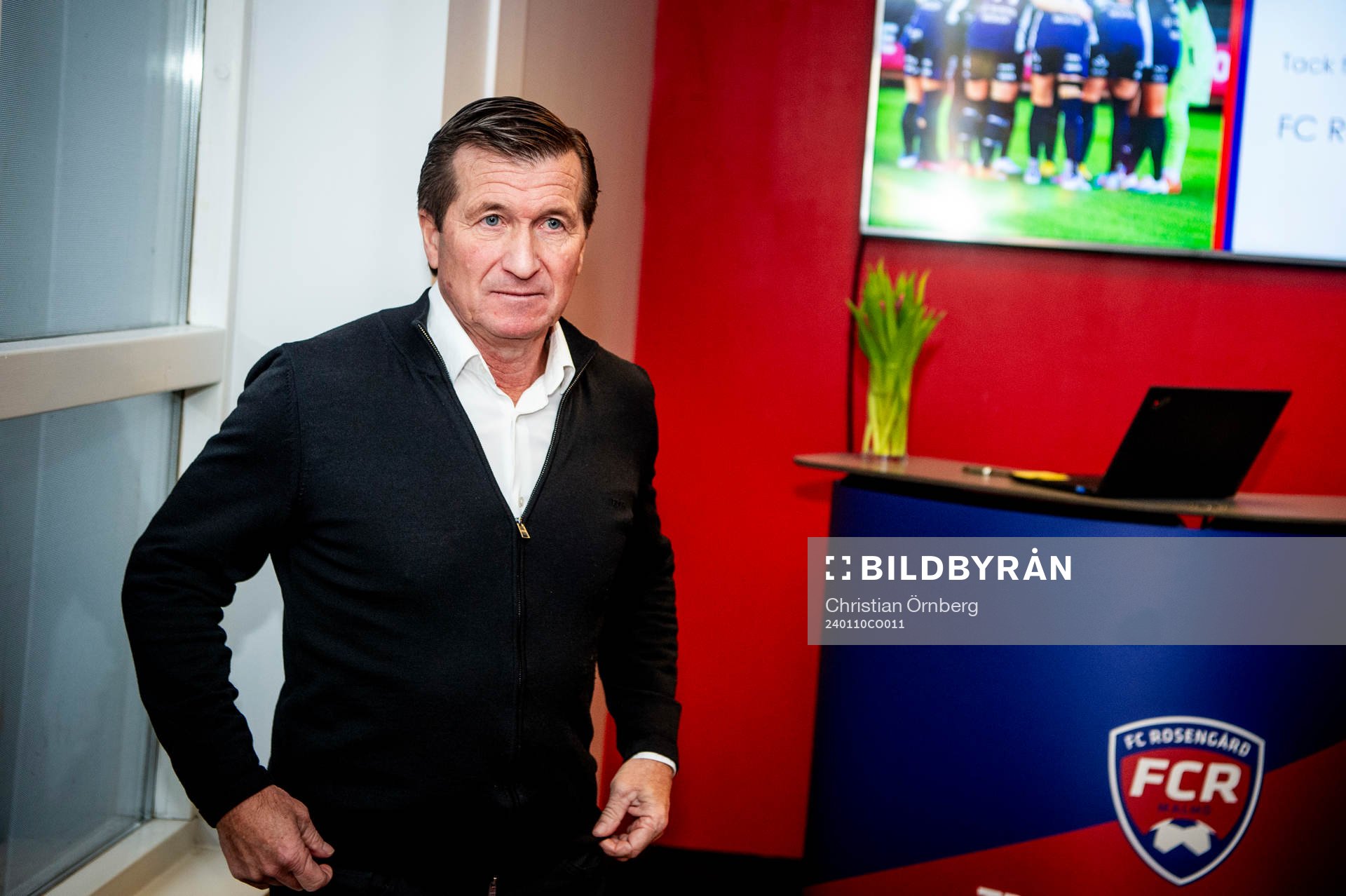 Styrelseordförande FC Rosengård, Håkan Wifvesson under en presskonferens med FC Rosengård den 10 januari 2024 i Malmö. 