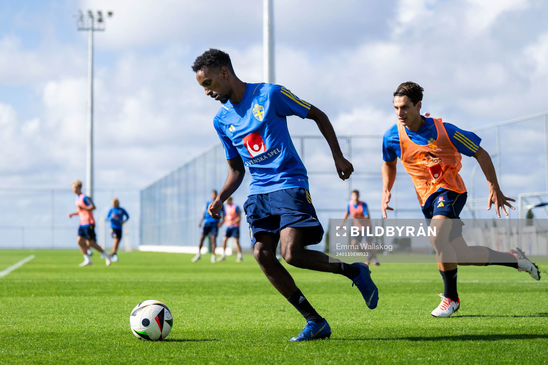 Taha Ali and Kevin Ackermann of the Swedish men's football