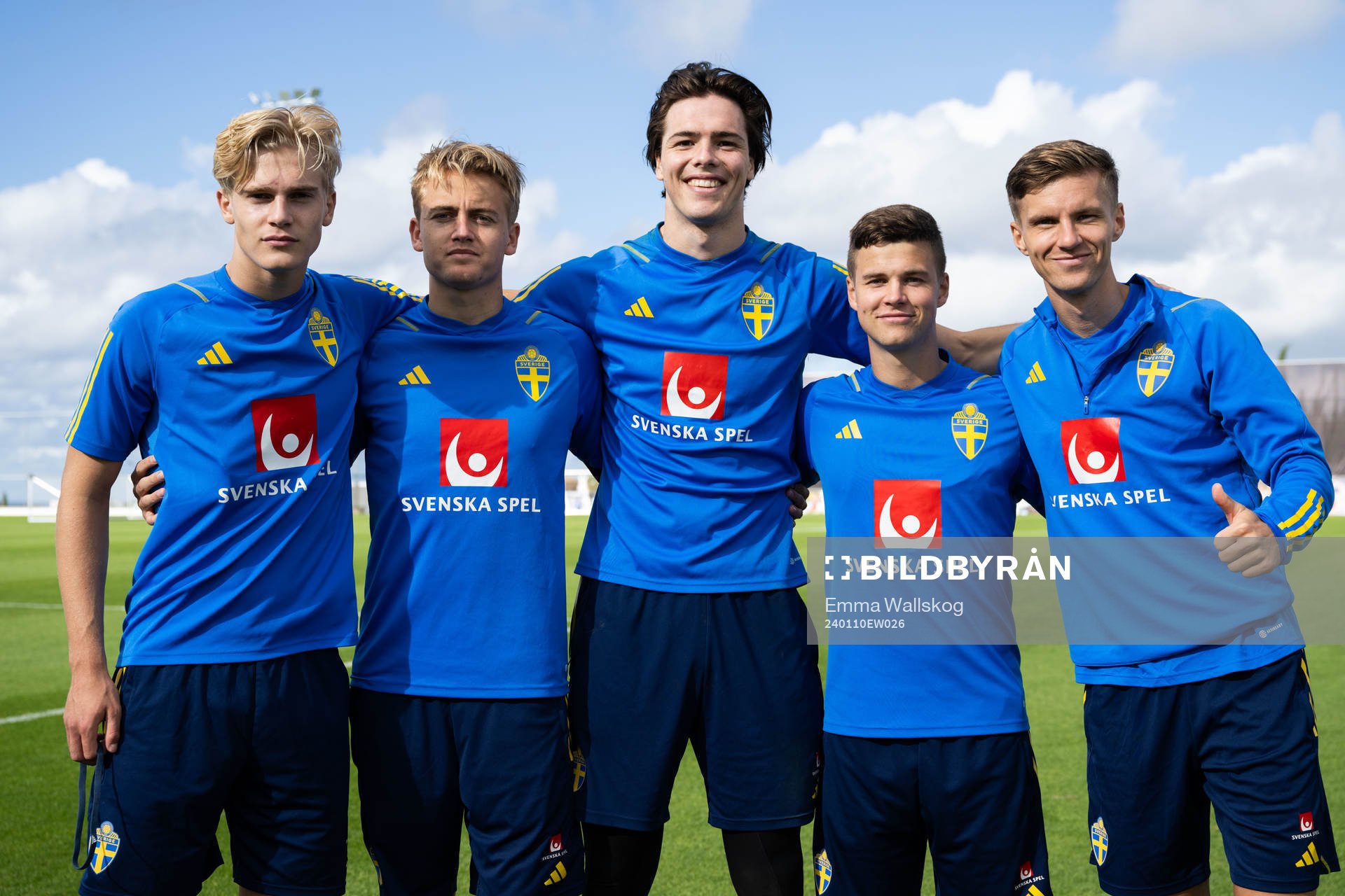 Lucas Bergvall, Oskar Fallenius, goalkeeper Jacob Widell
