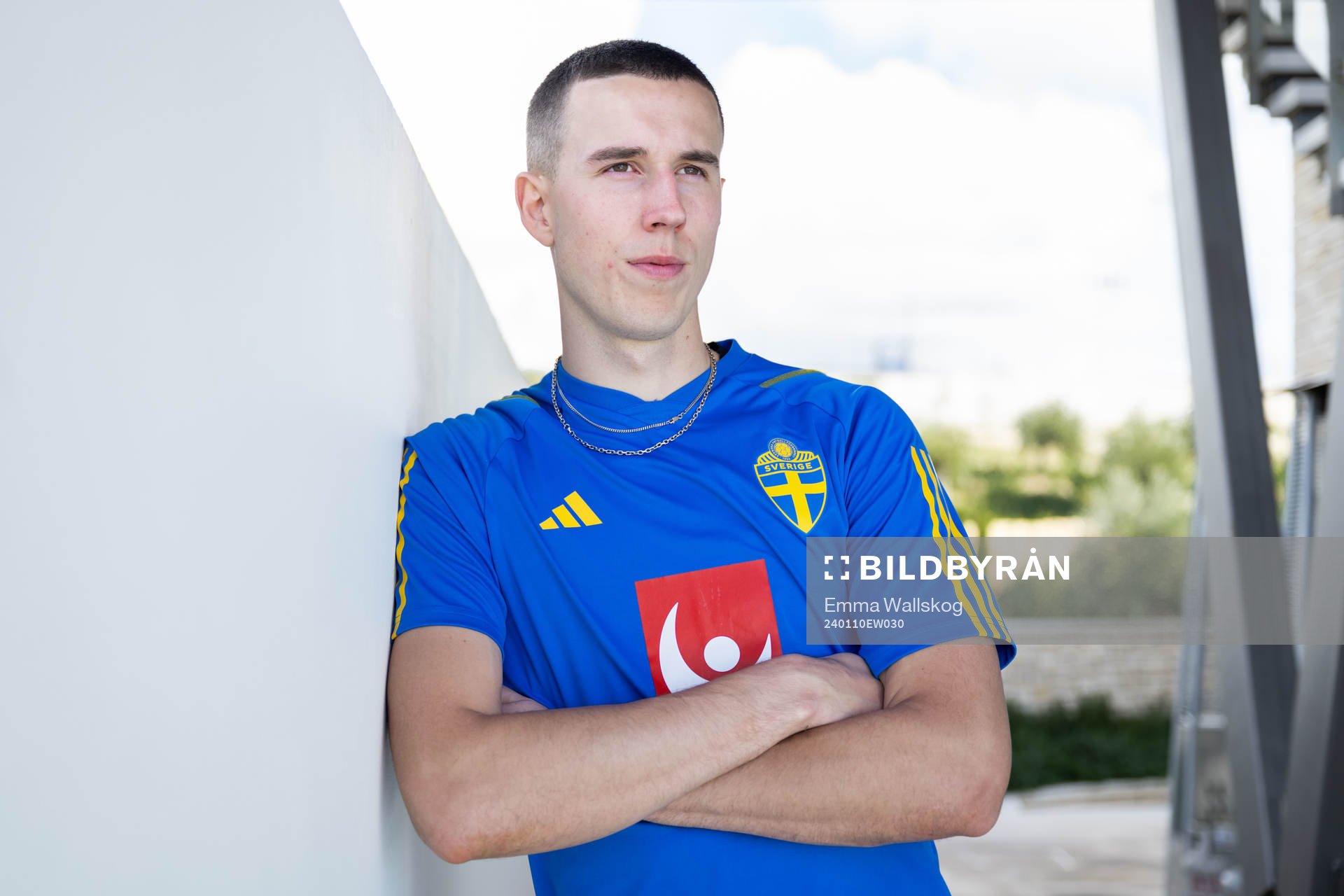 Goalkeeper Samuel Brolin of the Swedish men's football