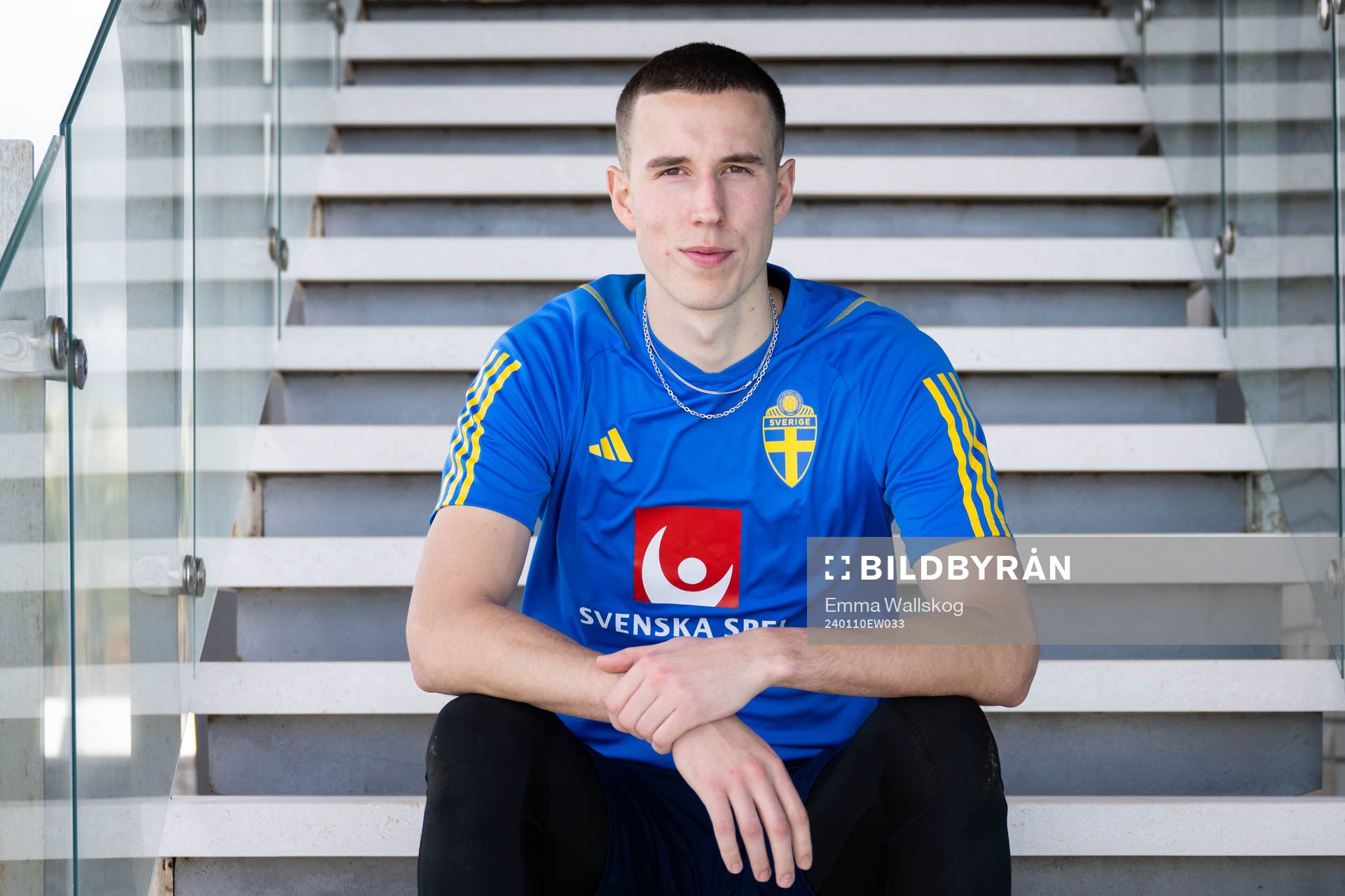 Goalkeeper Samuel Brolin of the Swedish men's football