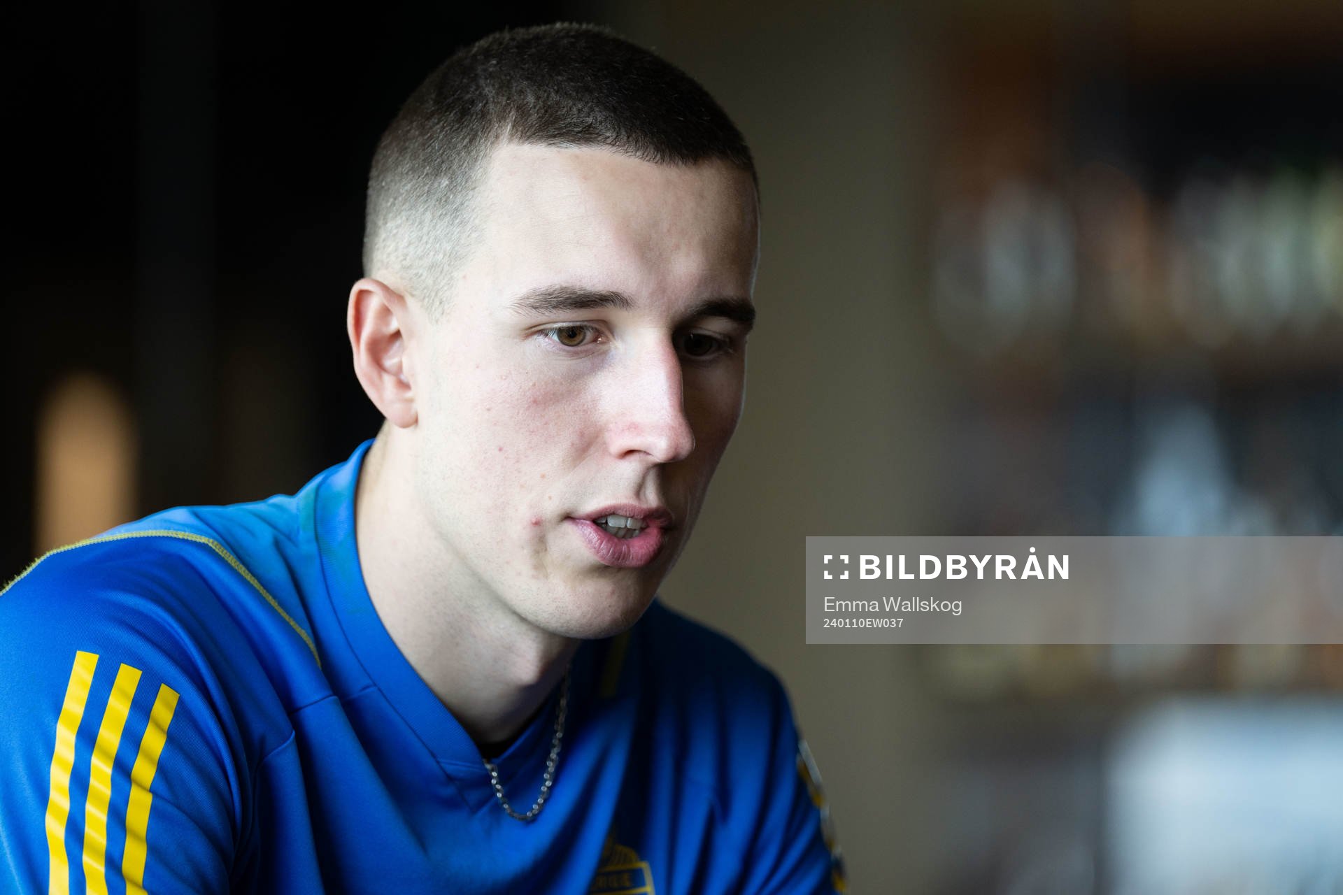 Goalkeeper Samuel Brolin of the Swedish men's football