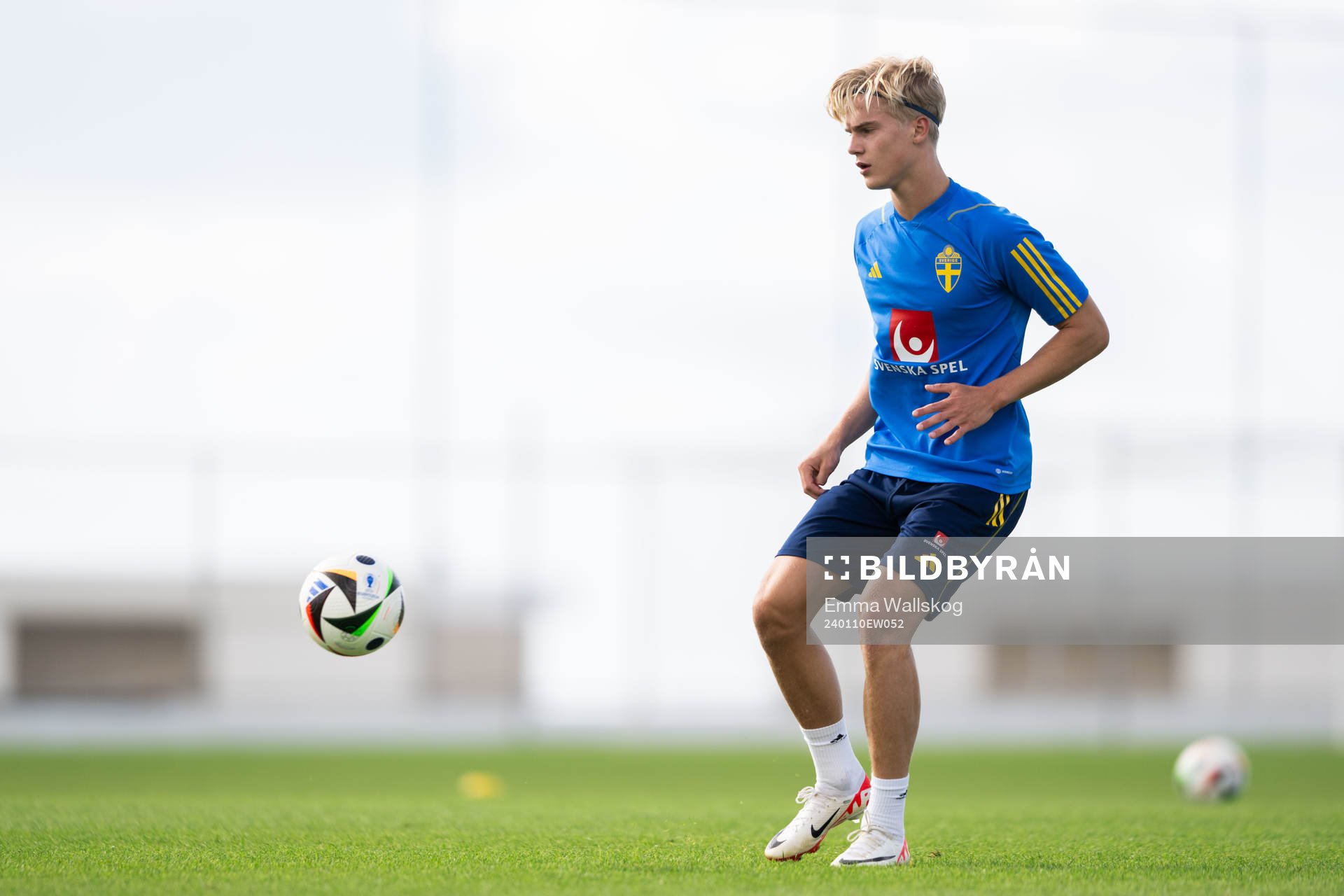 Lucas Bergvall of the Swedish men's football national team