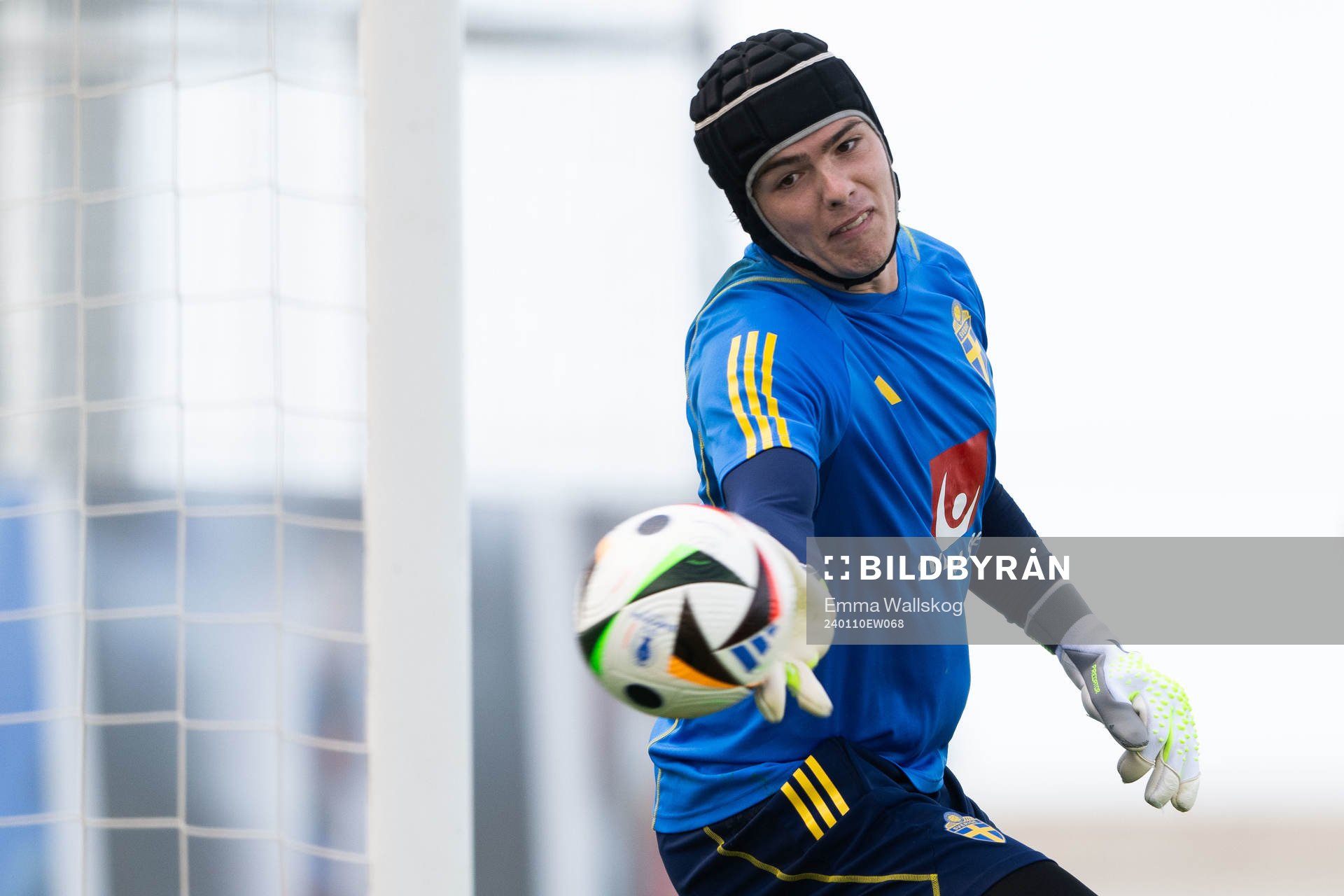 Goalkeeper Jacob Widell Zetterström of the Swedish men's