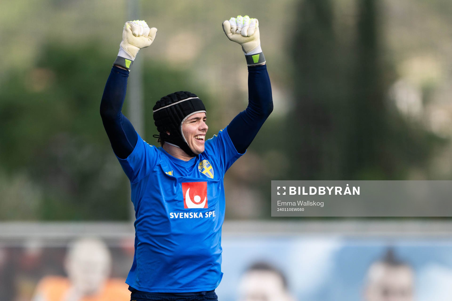 Goalkeeper Jacob Widell Zetterström of the Swedish men's