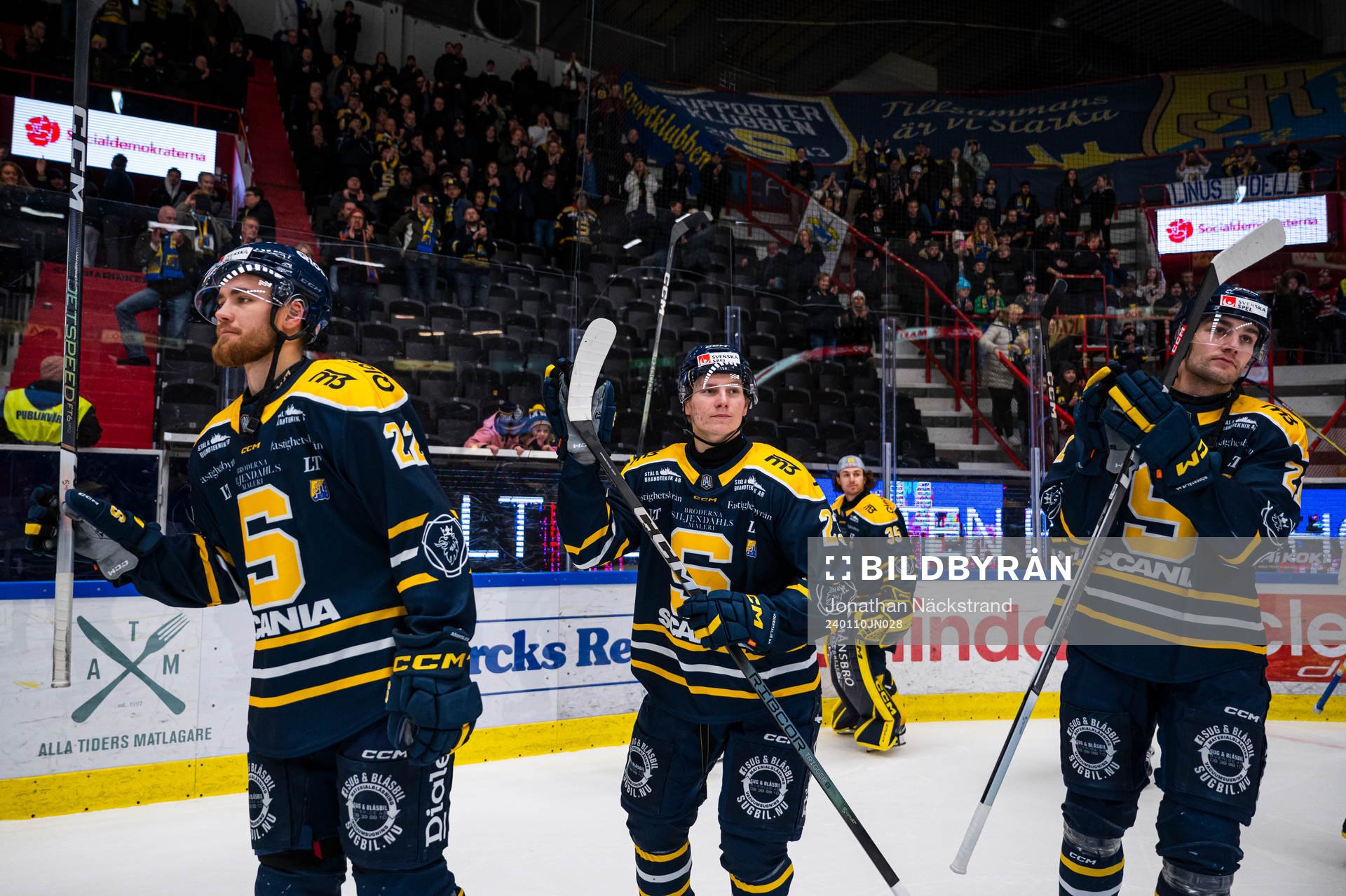 Södertäljes Jacob Bjerselius, Egor Polin och Henrik