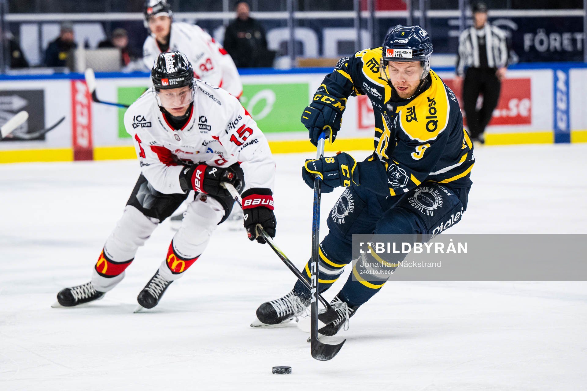 Södertäljes Viktor Grahn och Nybros Adam Persson