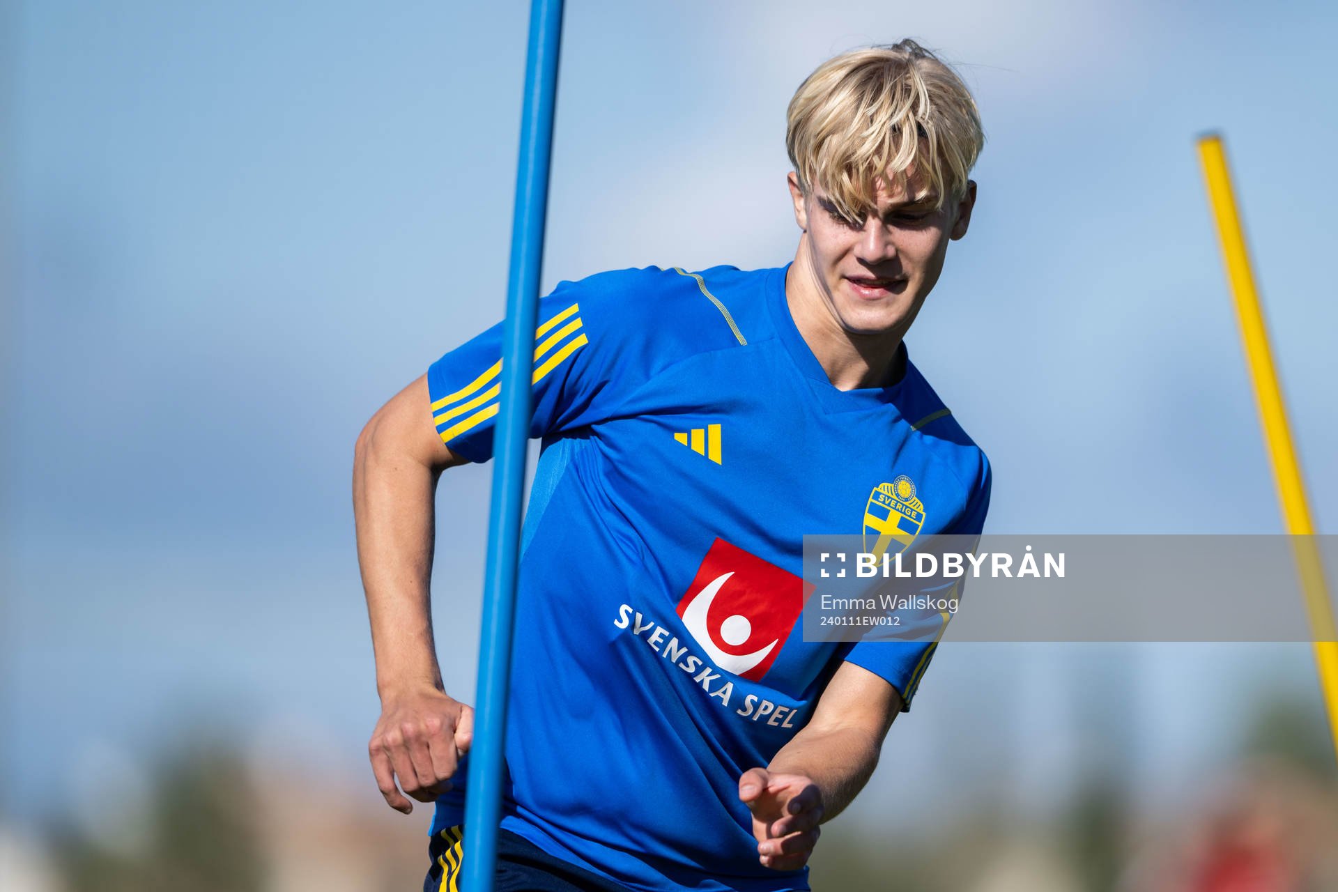 Lucas Bergvall of the Swedish men's football national team
