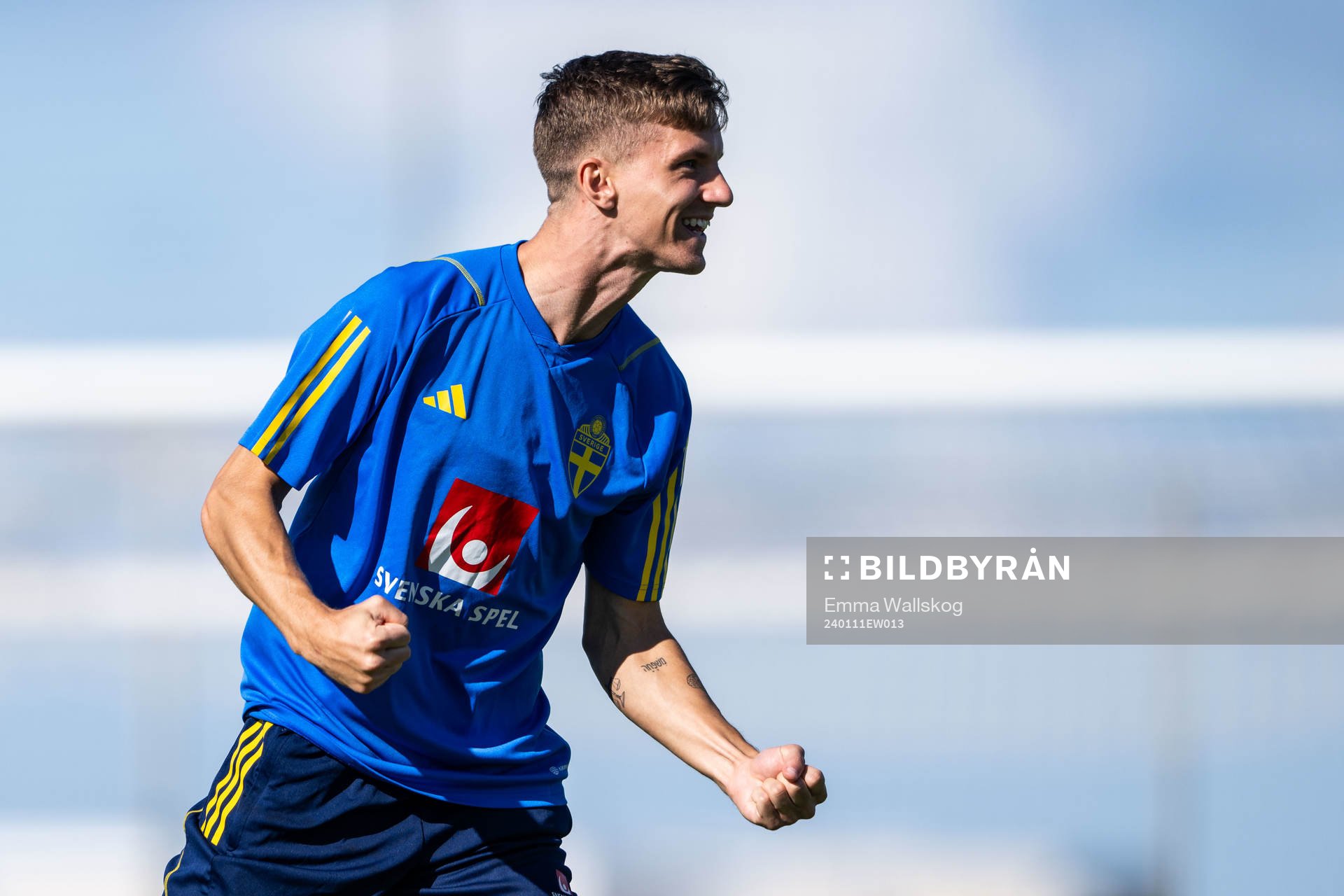 Samuel Leach Holm of the Swedish men's football national