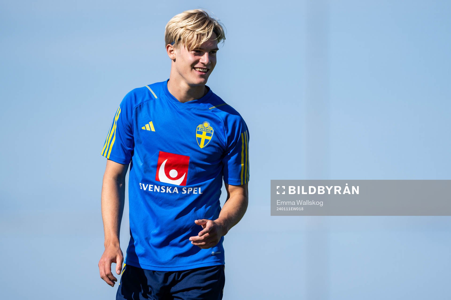 Lucas Bergvall of the Swedish men's football national team