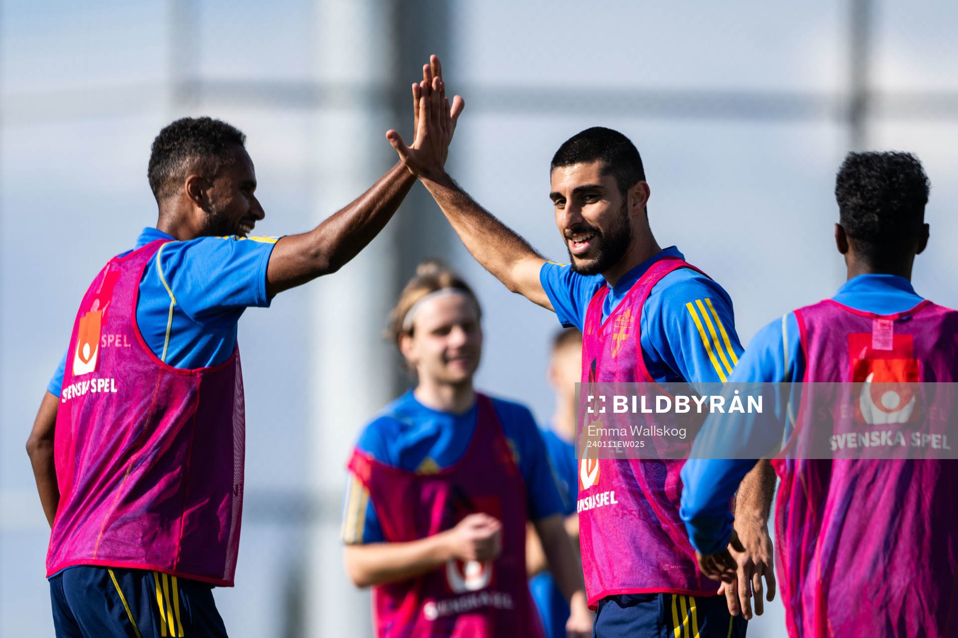 Isaac Kiese Thelin and Rami Al Hajj of the Swedish men's