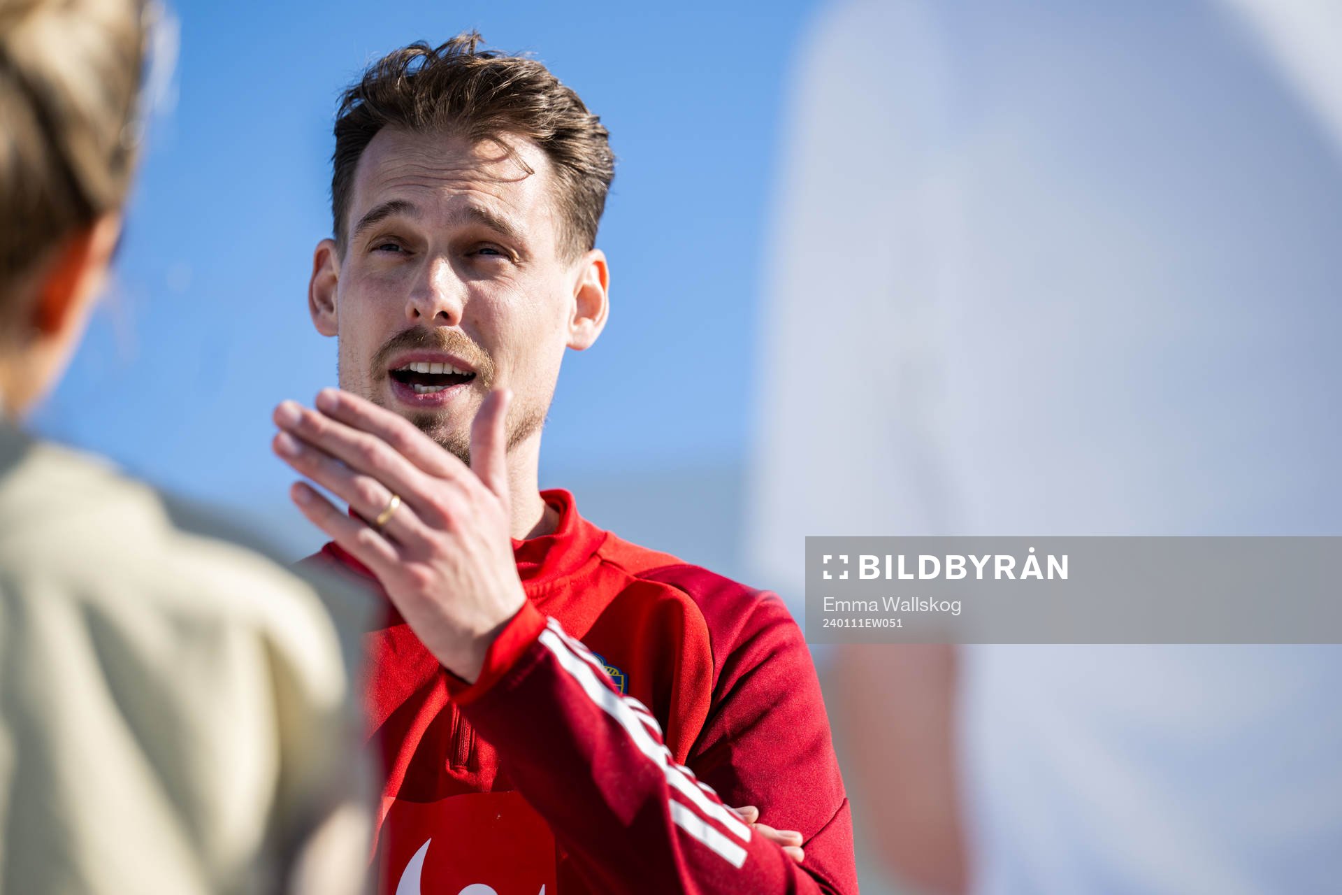 Interim coach Daniel Bäckström of the Swedish men's