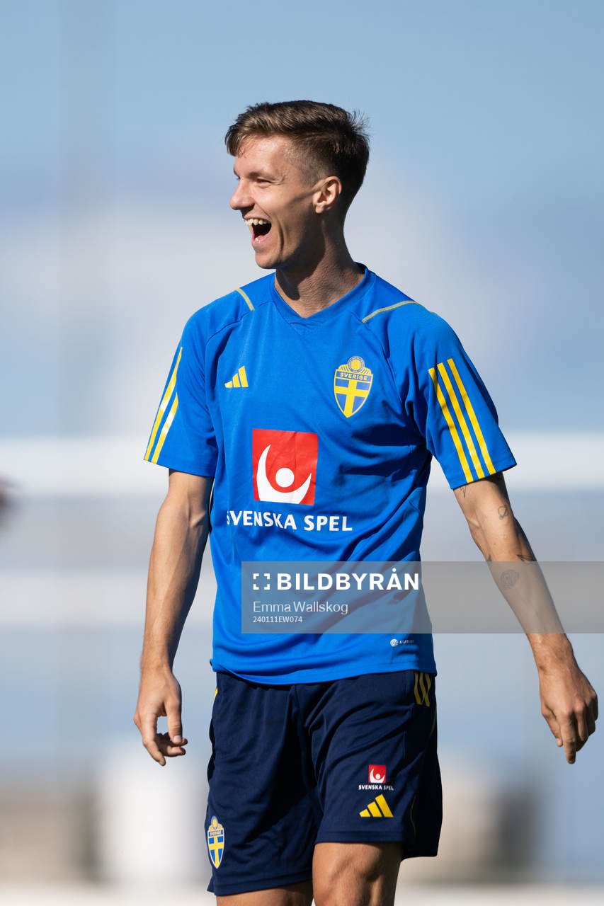 Samuel Leach Holm of the Swedish men's football national