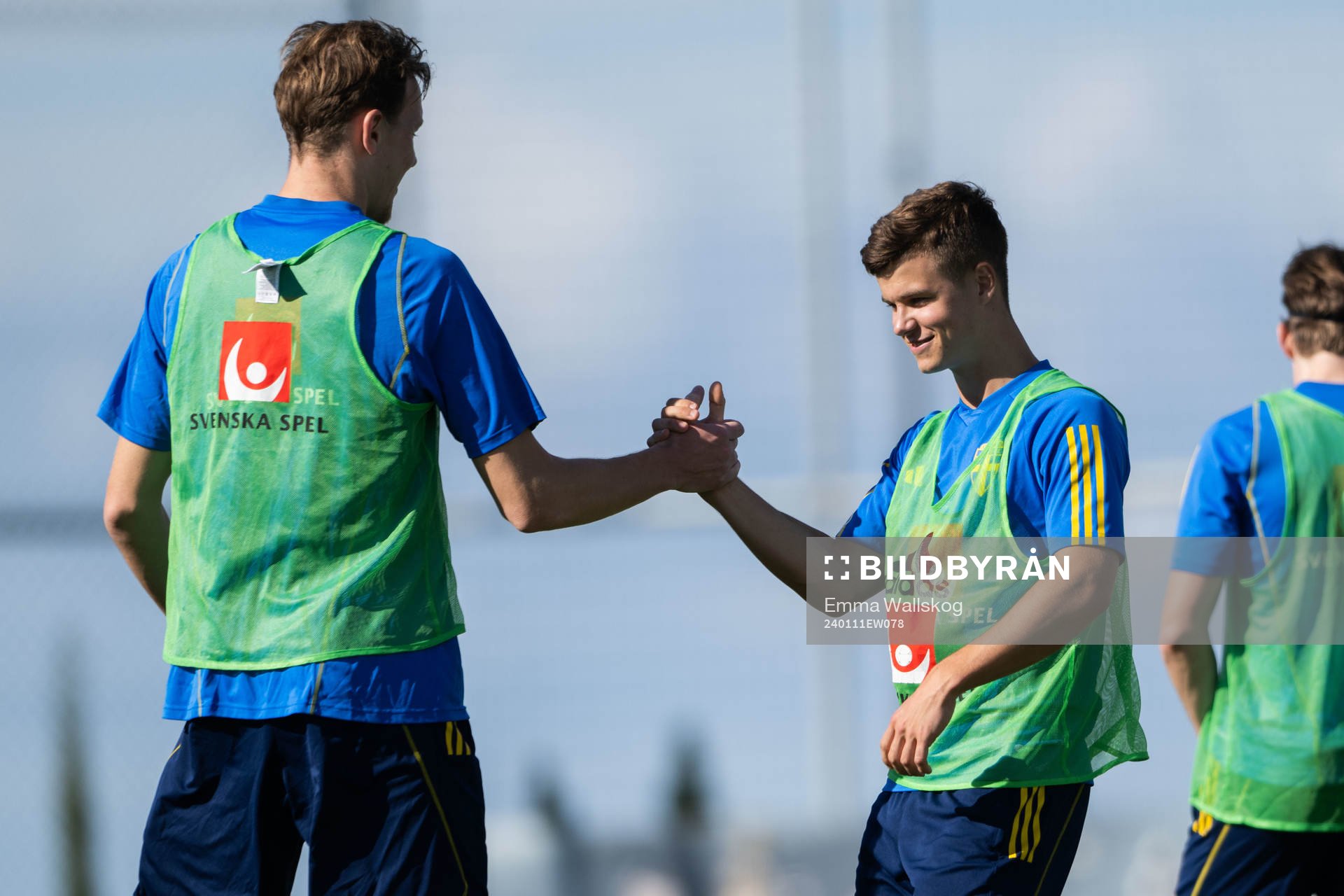 Adam Carlén and Samuel Dahl of the Swedish men's football