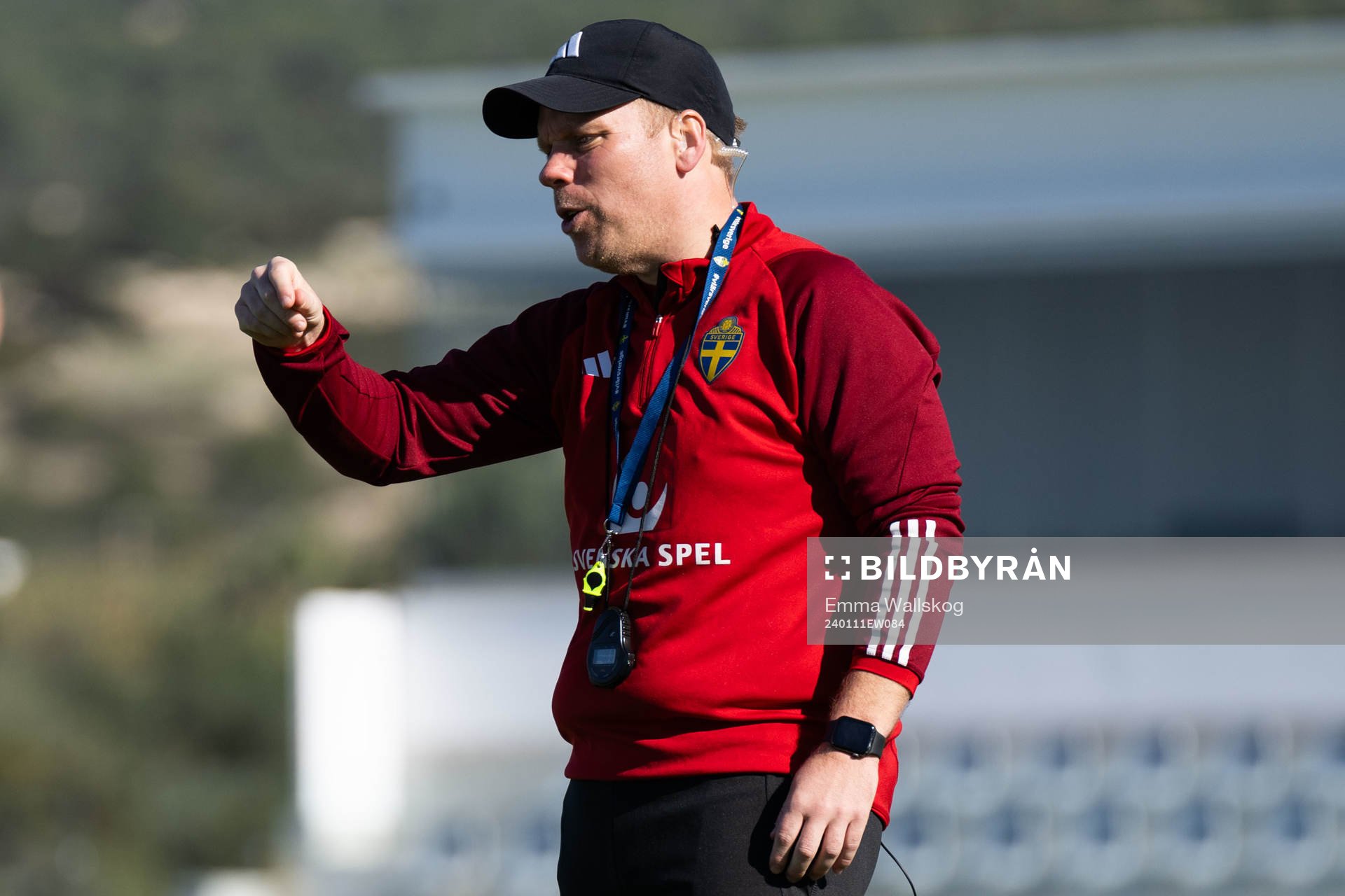 Interim assistant coach Viktor Eriksson of the Swedish men's football national team at a training session on January 11, 2024 in Paphos.