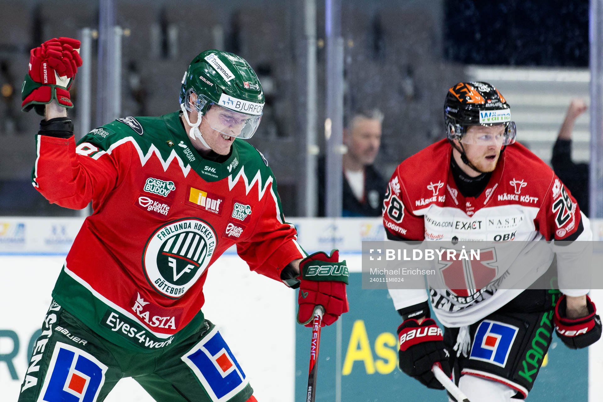 Frölundas Carl Klingberg jublar