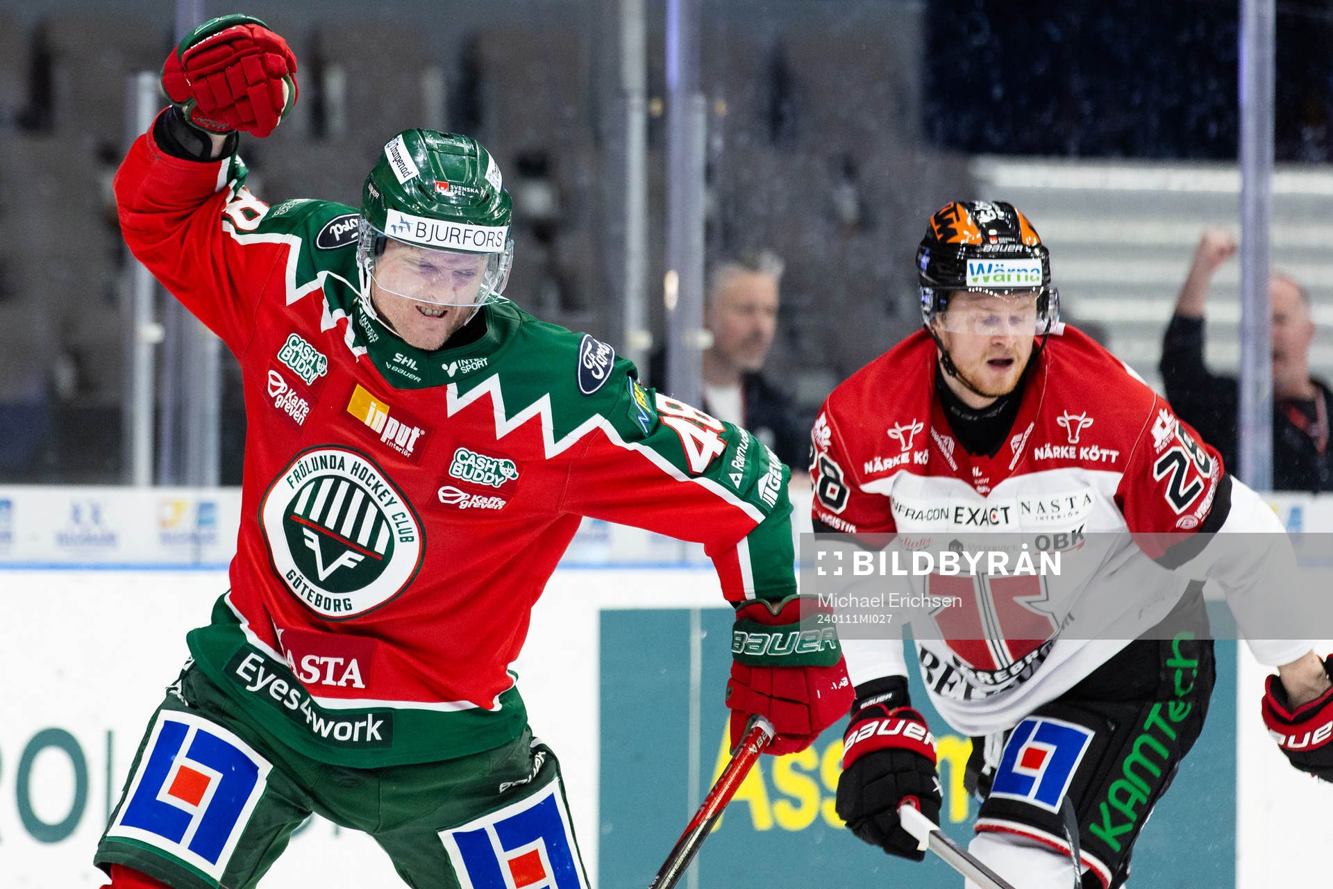 Frölundas Carl Klingberg jublar
