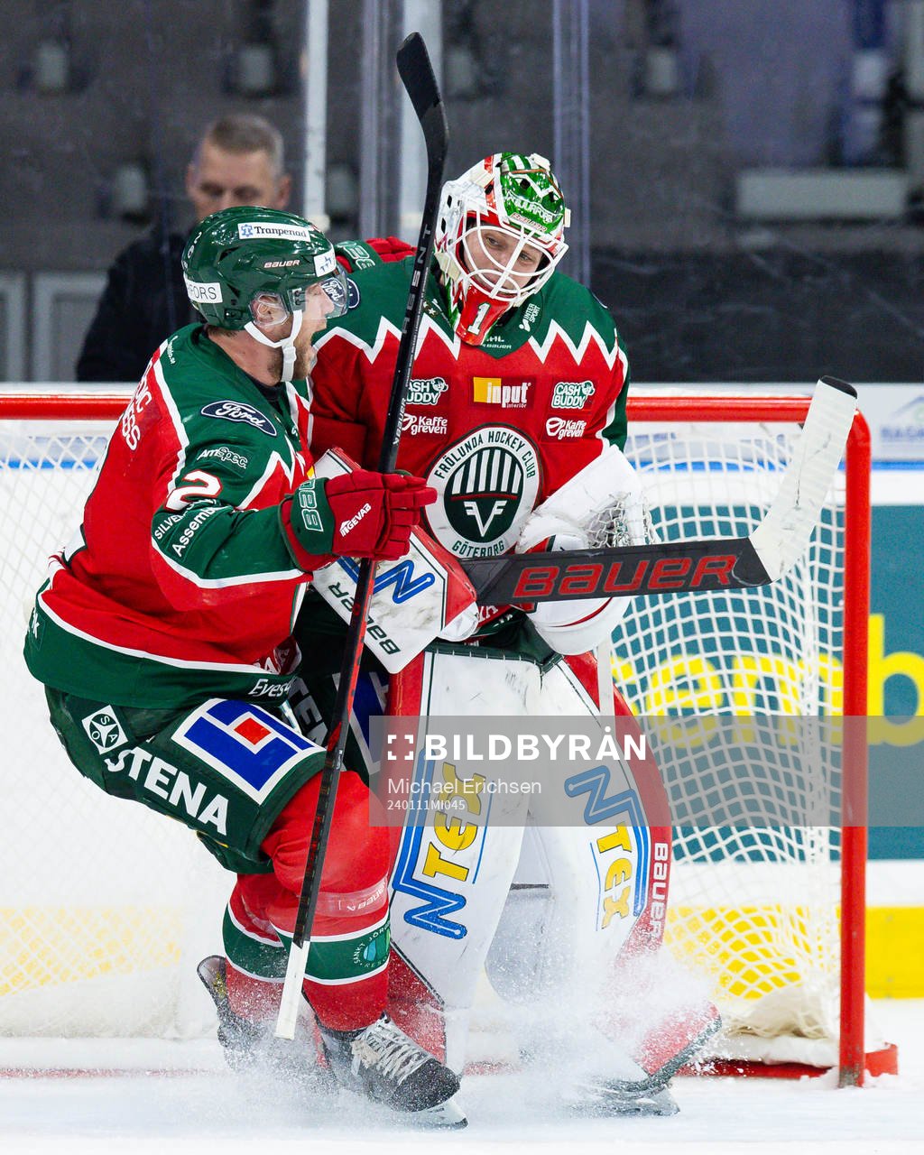 Frölundas Christian Folin och målvakt Lars Johansson