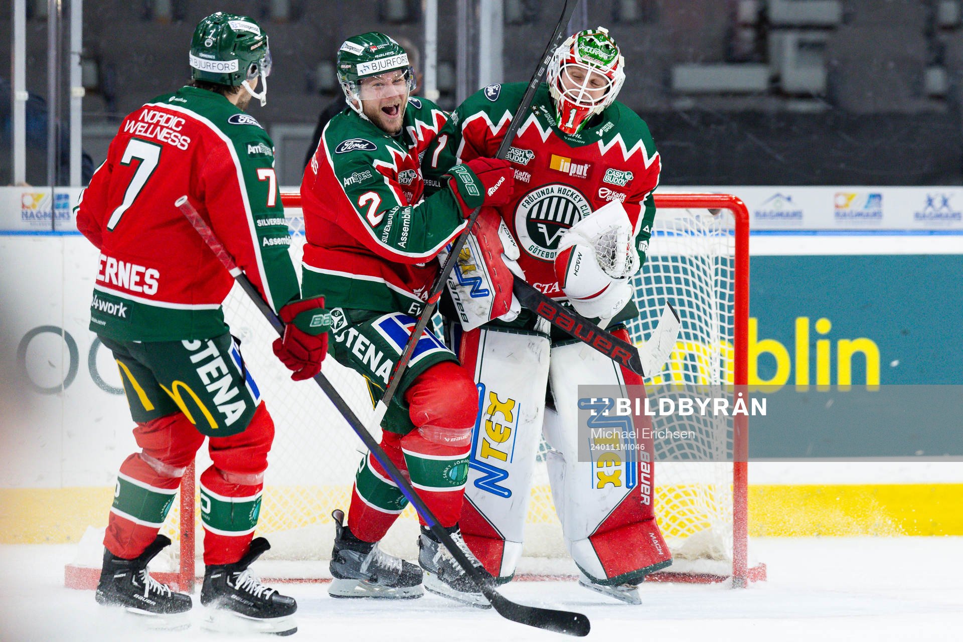 Frölundas Henrik Tömmernes, Christian Folin och målvakt