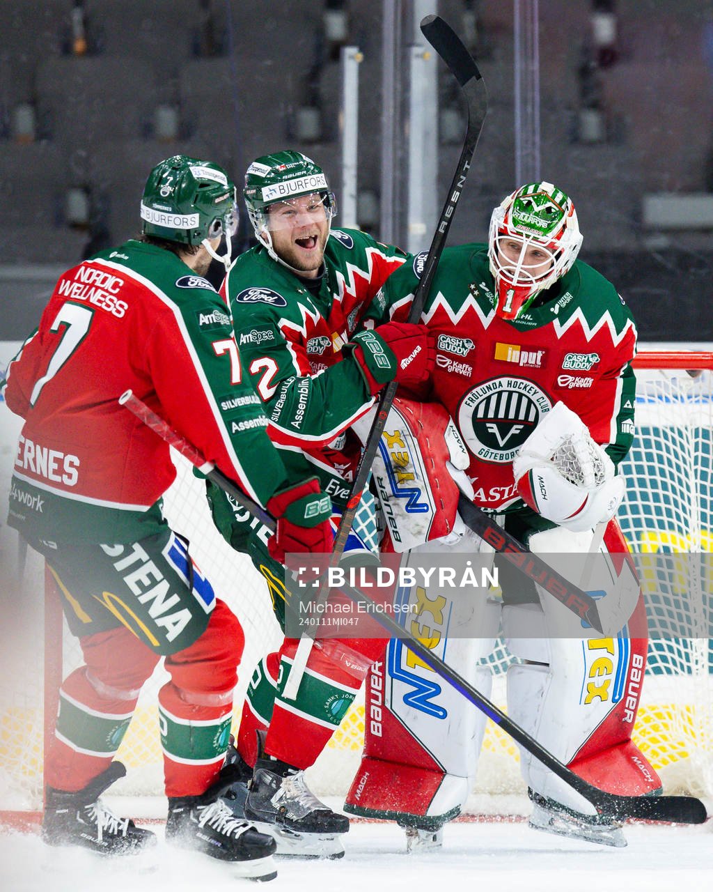 Frölundas Henrik Tömmernes, Christian Folin och målvakt