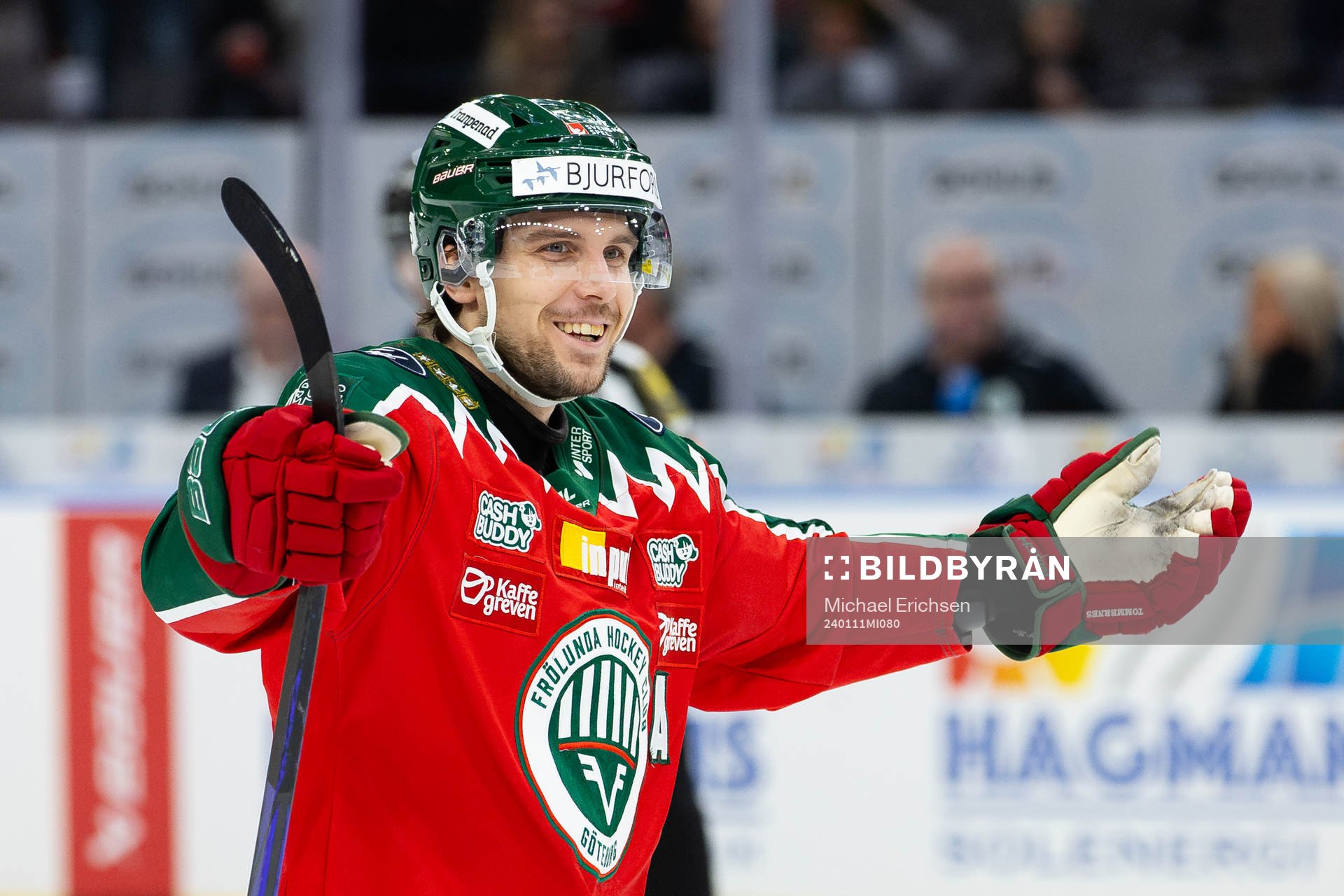 Frölundas Henrik Tömmernes jublar