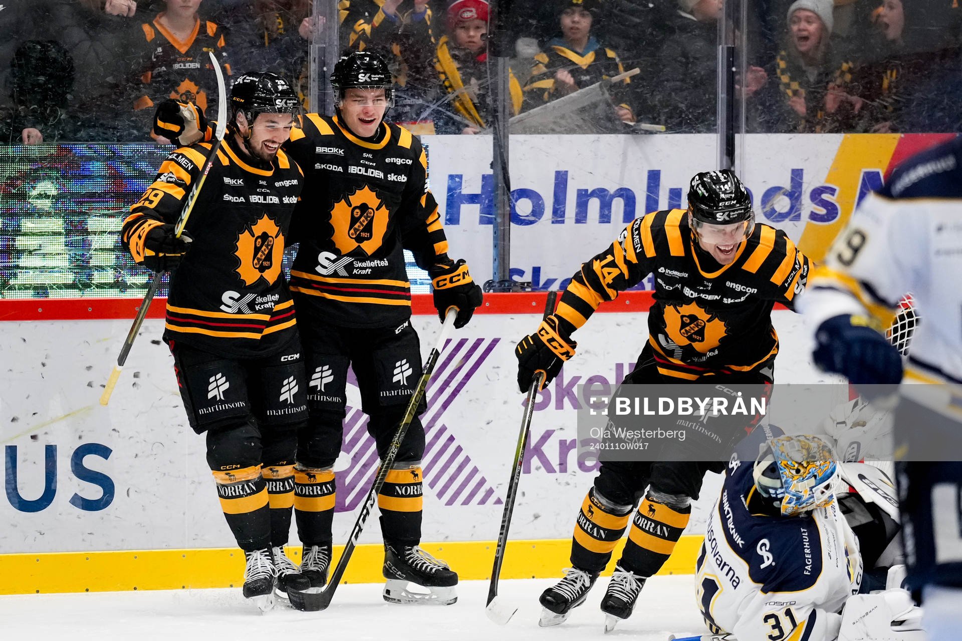 Skellefteås Dylan Sikura , Frans Haara och Andreas Johnson