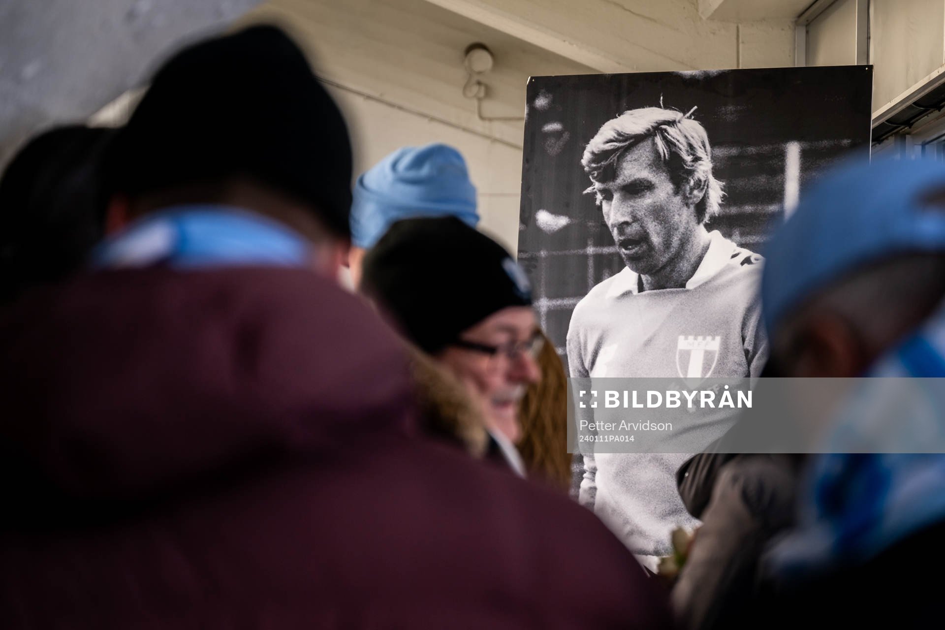 Minnesceremoni för Bosse Larsson på Malmö Stadion