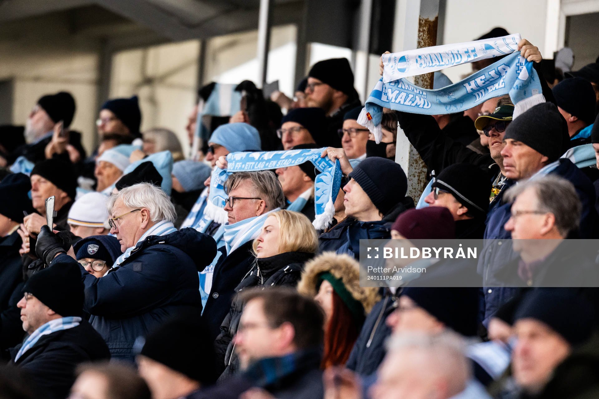 Minnesceremoni för Bosse Larsson på Malmö Stadion