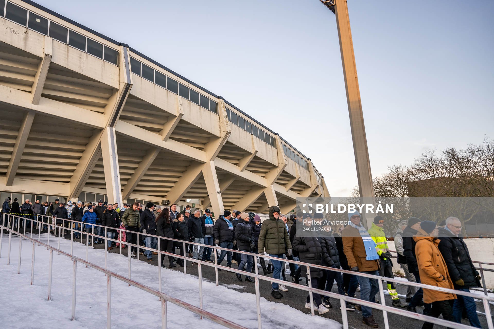 Minnesceremoni för Bosse Larsson på Malmö Stadion