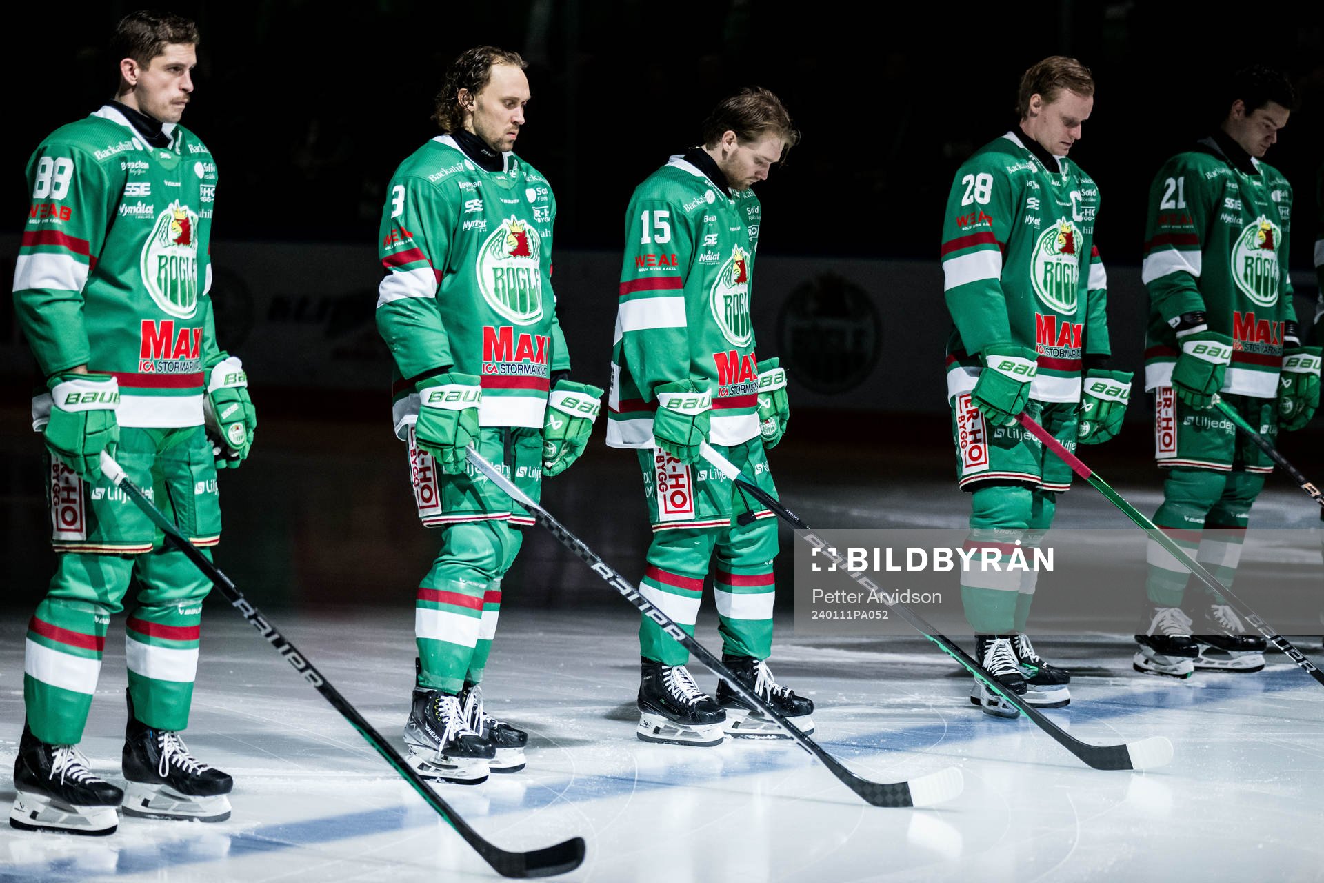Rögles Brandon Davidson, Michael Kapla, Simon Ryfors och