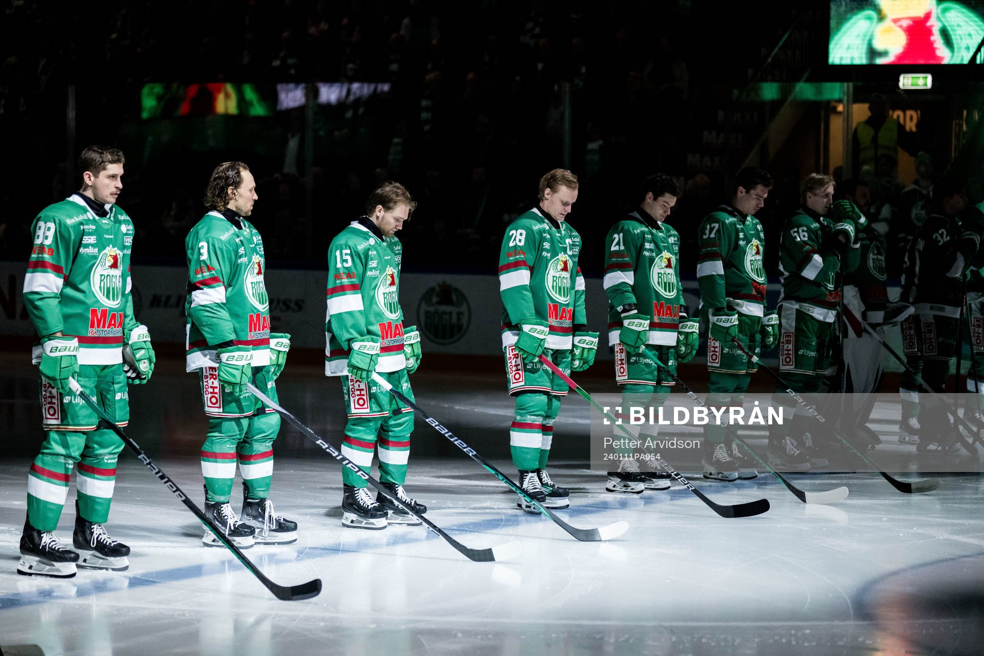 Under ishockeymatchen i SHL mellan Rögle och Timrå