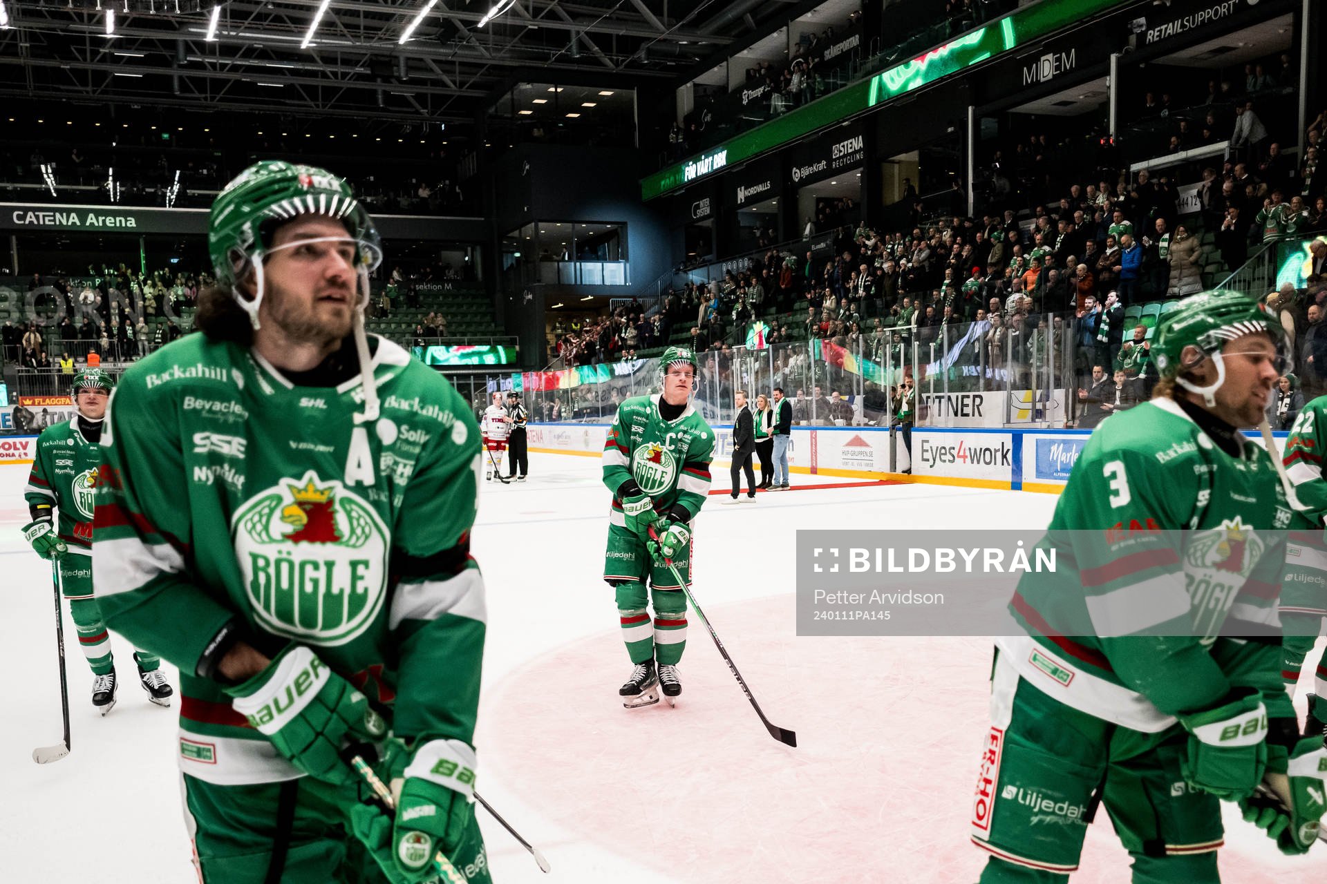 Rögles Dennis Everberg, Anton Bengtsson och Michael Kapla