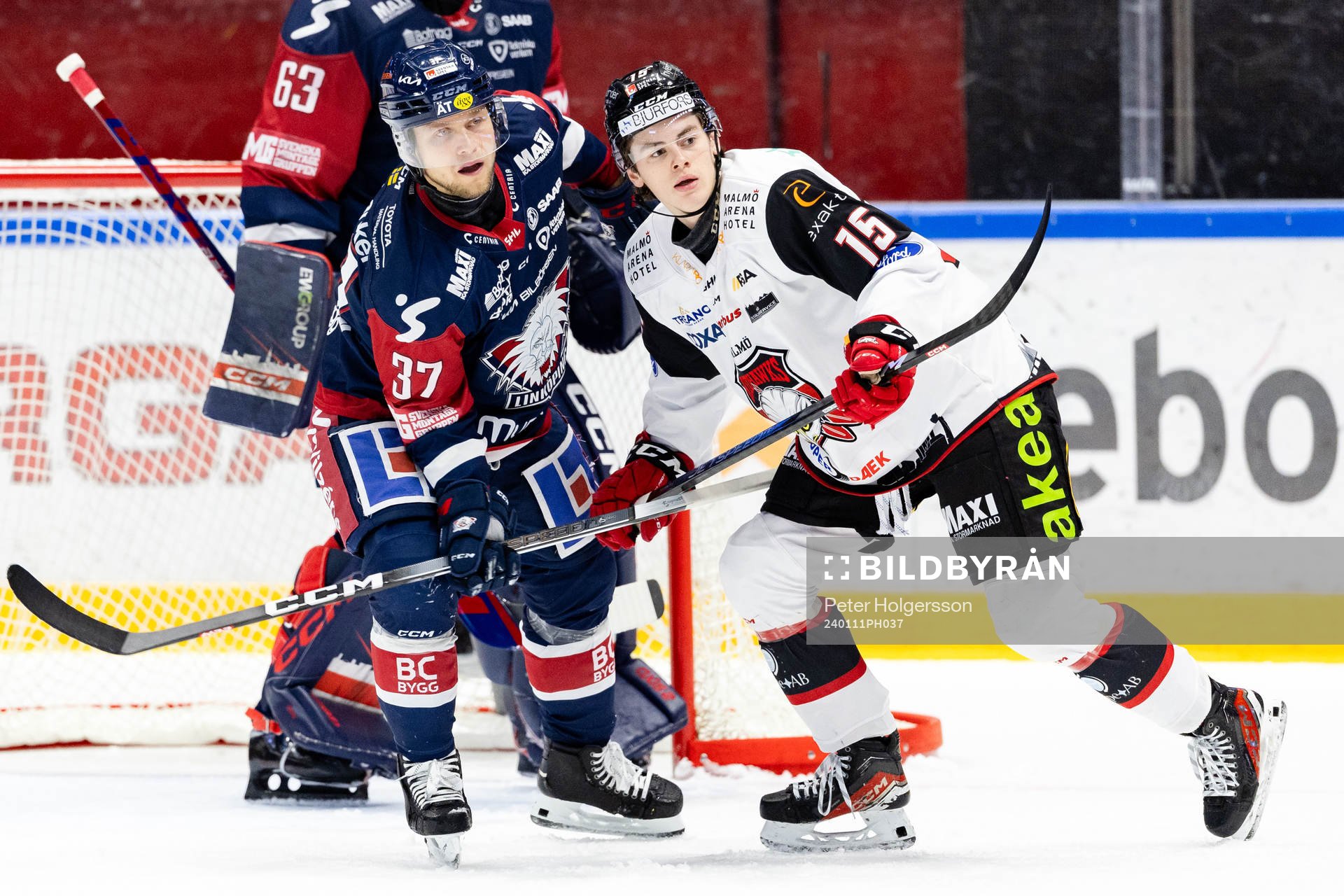 Linköpings Jesper Pettersson och Malmö Redhawks Hjalte