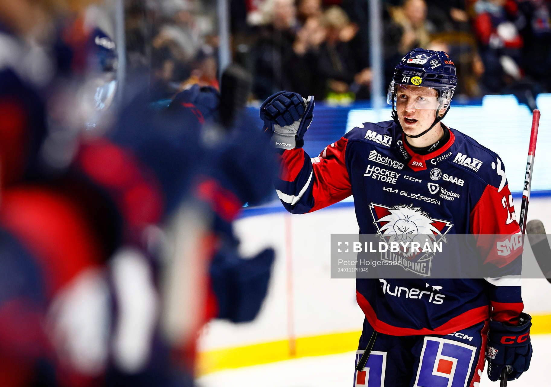 Linköpings Filip Bystedt jublar